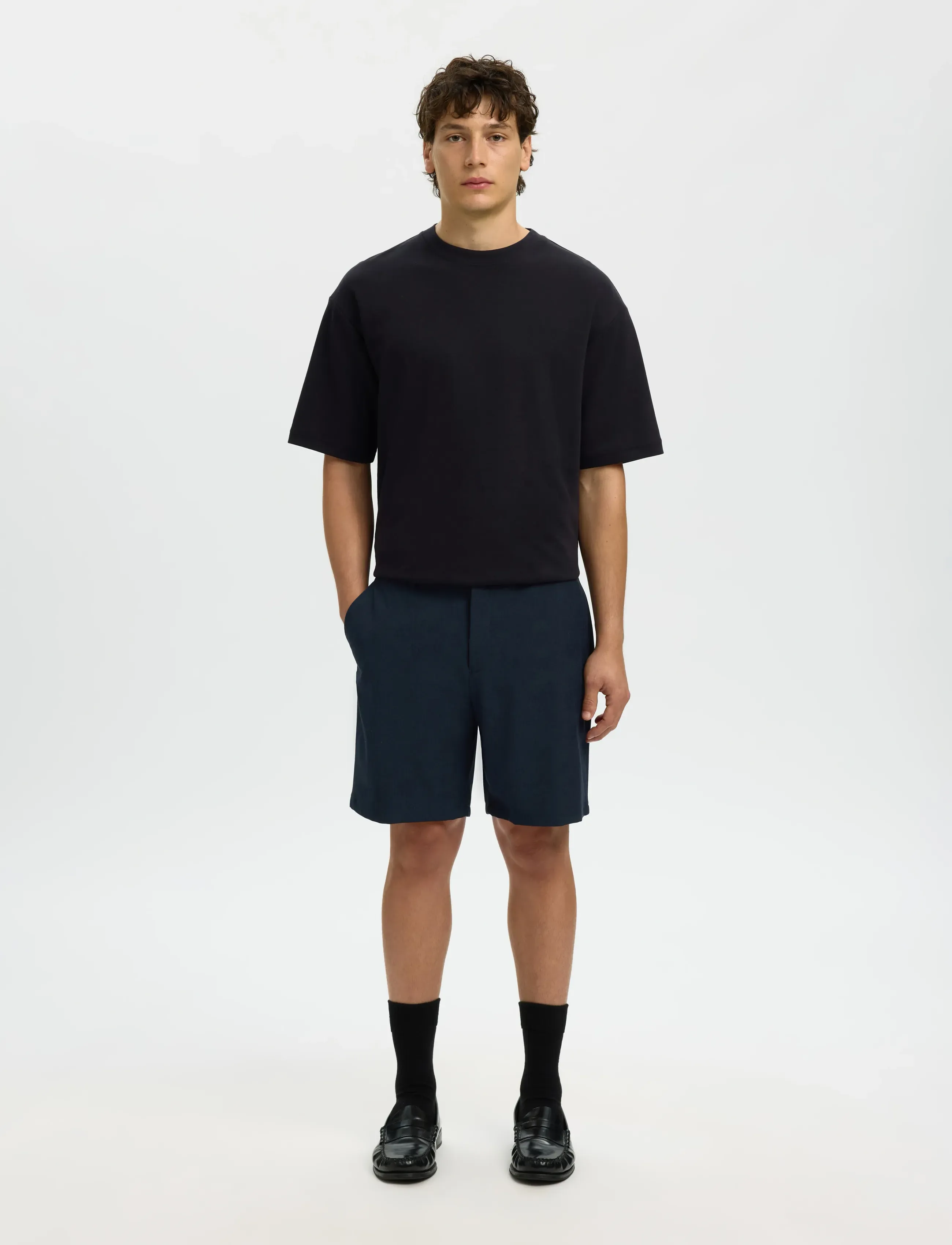 Selected - SLHREGULAR-ROBERT FLEX SHORTS NOOS - short décontracté - dark sapphire - 3