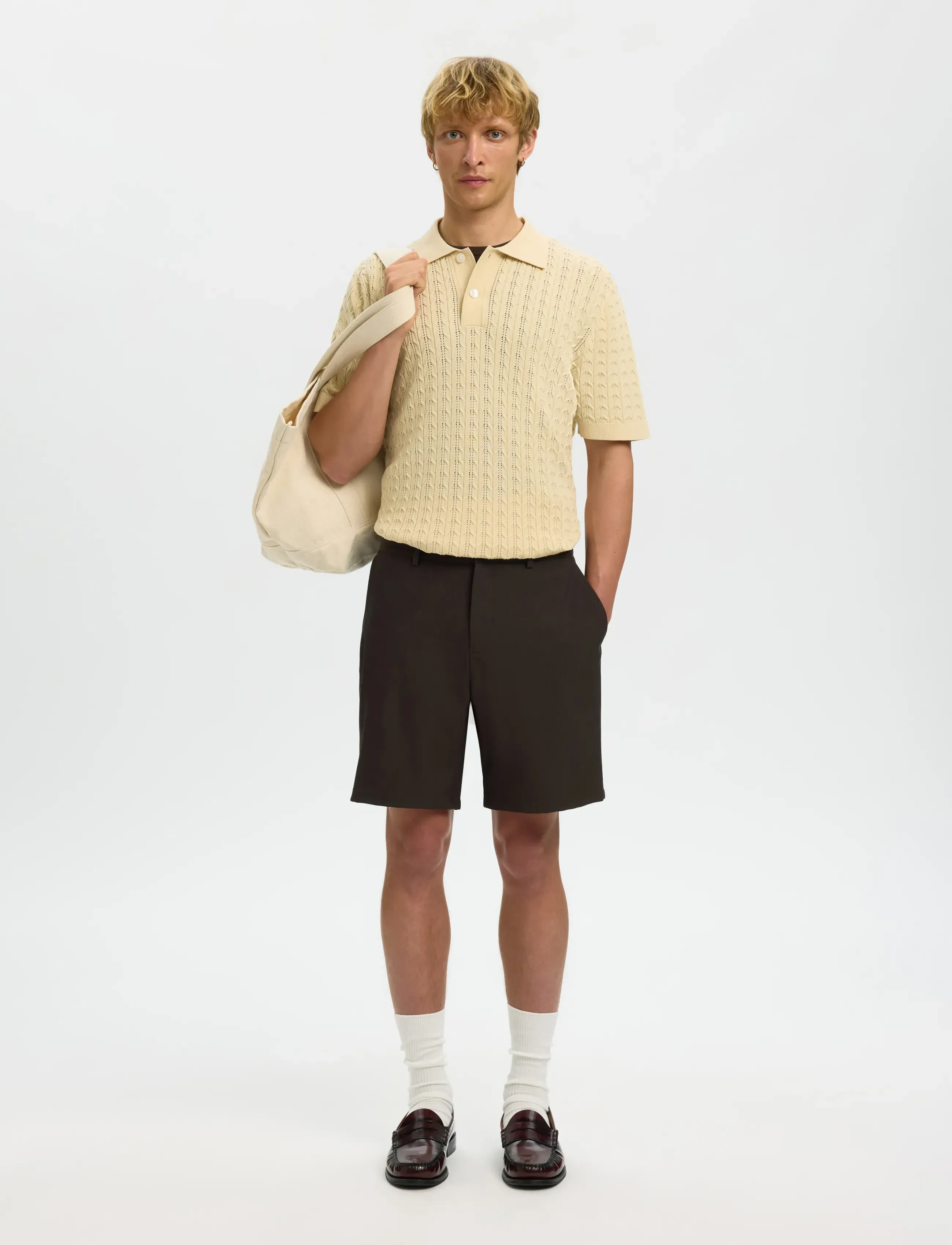 Selected - SLHREGULAR-ROBERT FLEX SHORTS NOOS - lühikesed vabaajapüksid - delicioso - 5