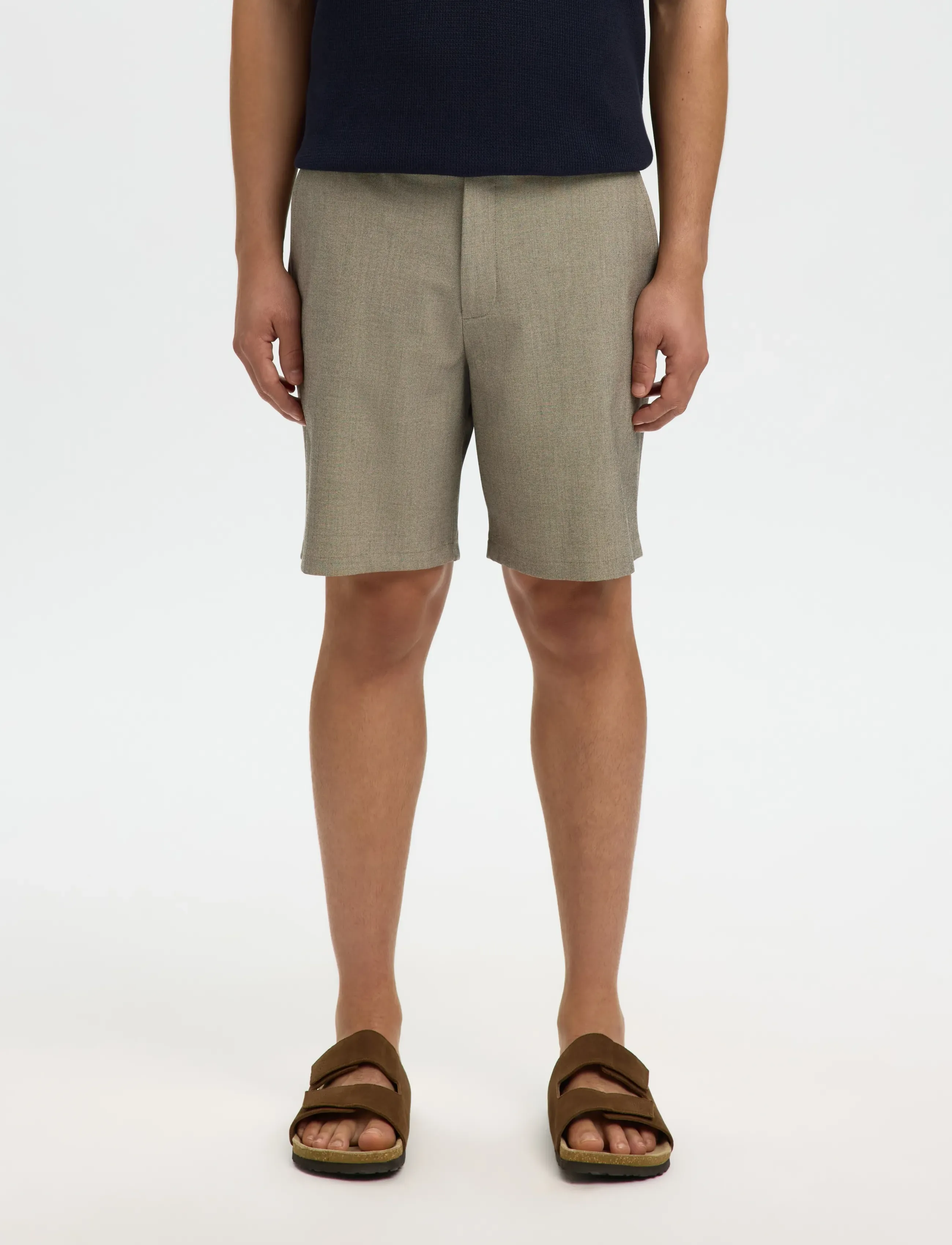 Selected Slhregular-Robert Flex Shorts Noos, M, Khaki green, Shorts > Afslappede Shorts, Herre