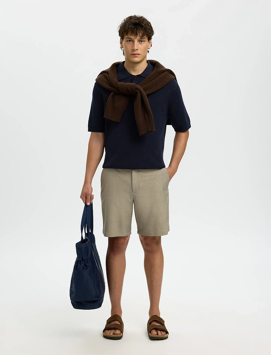 Selected - SLHREGULAR-ROBERT FLEX SHORTS NOOS - laisvalaikio šortai - sand - 5