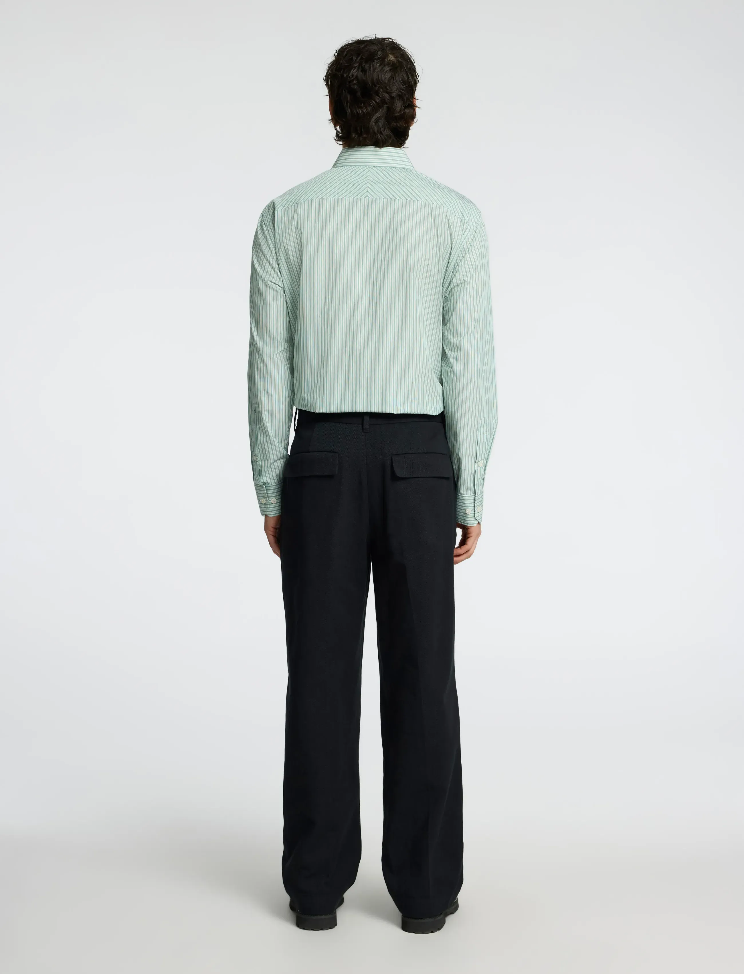 Selected - SLHREGLUX POPLIN LS SHIRT SPREAD - iceberg green - 3