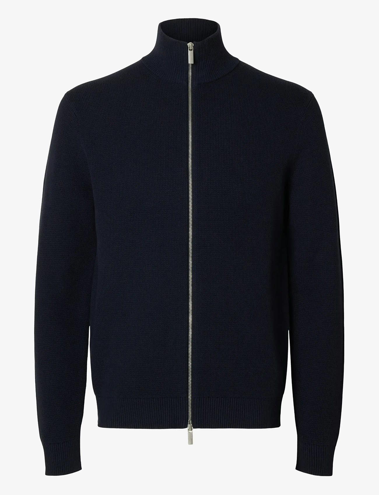 Selected - SLHDANE LS KNIT STRUCTURE FULL ZIP NOOS - neuleet joissa kokopitkä vetoketju - sky captain - 1