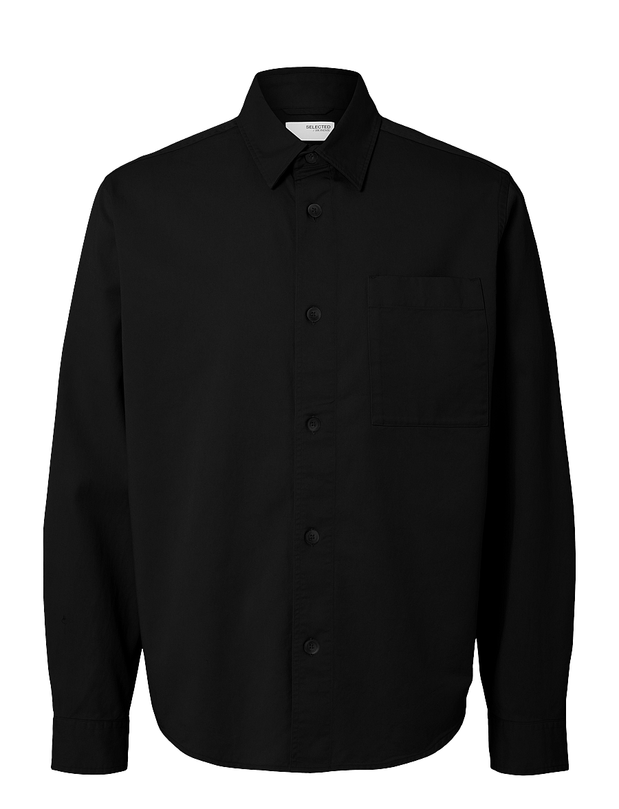 Selected - SLHACE THAIS OVERSHIRT - Überhemden - black - 1