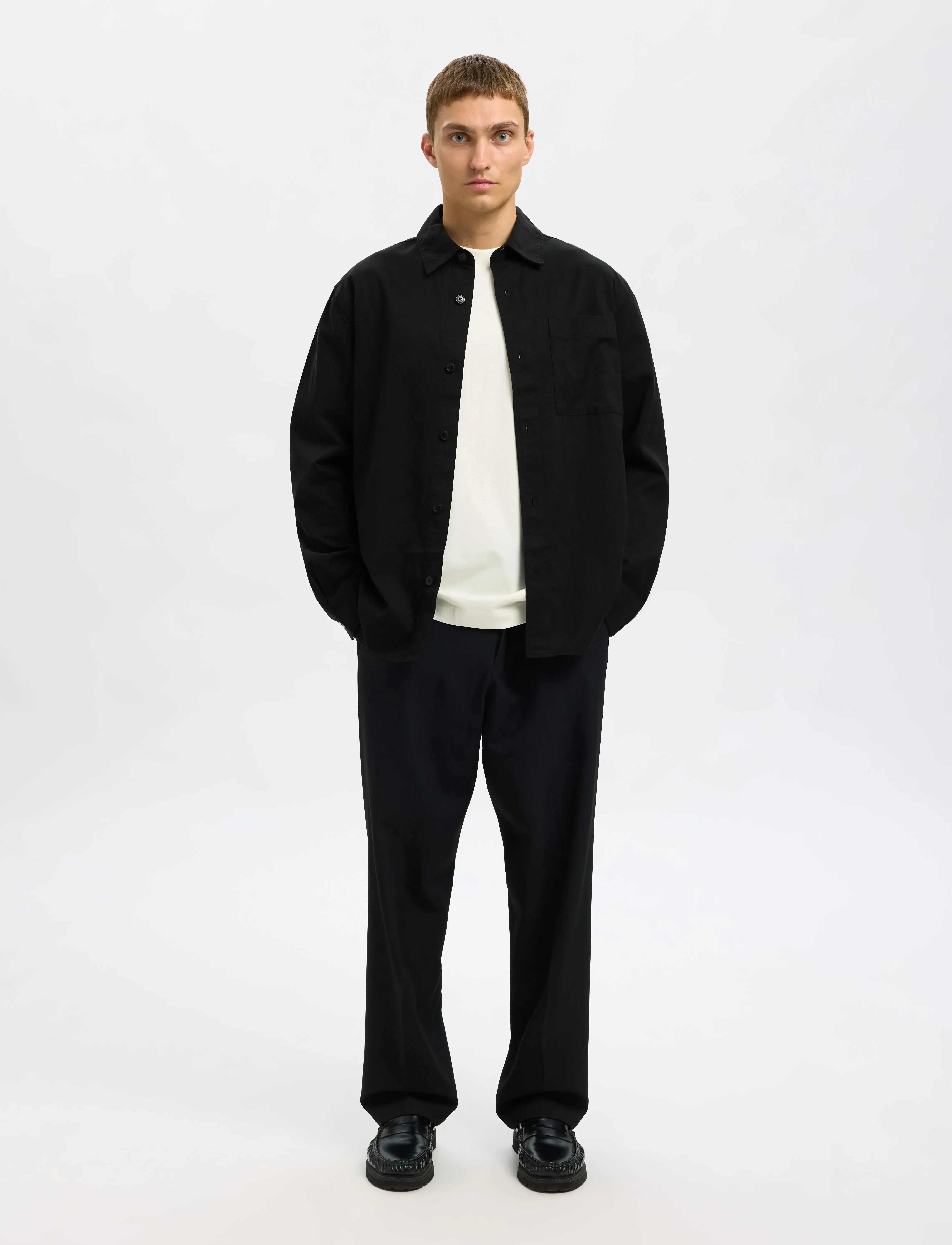 Selected - SLHACE THAIS OVERSHIRT - black - 3