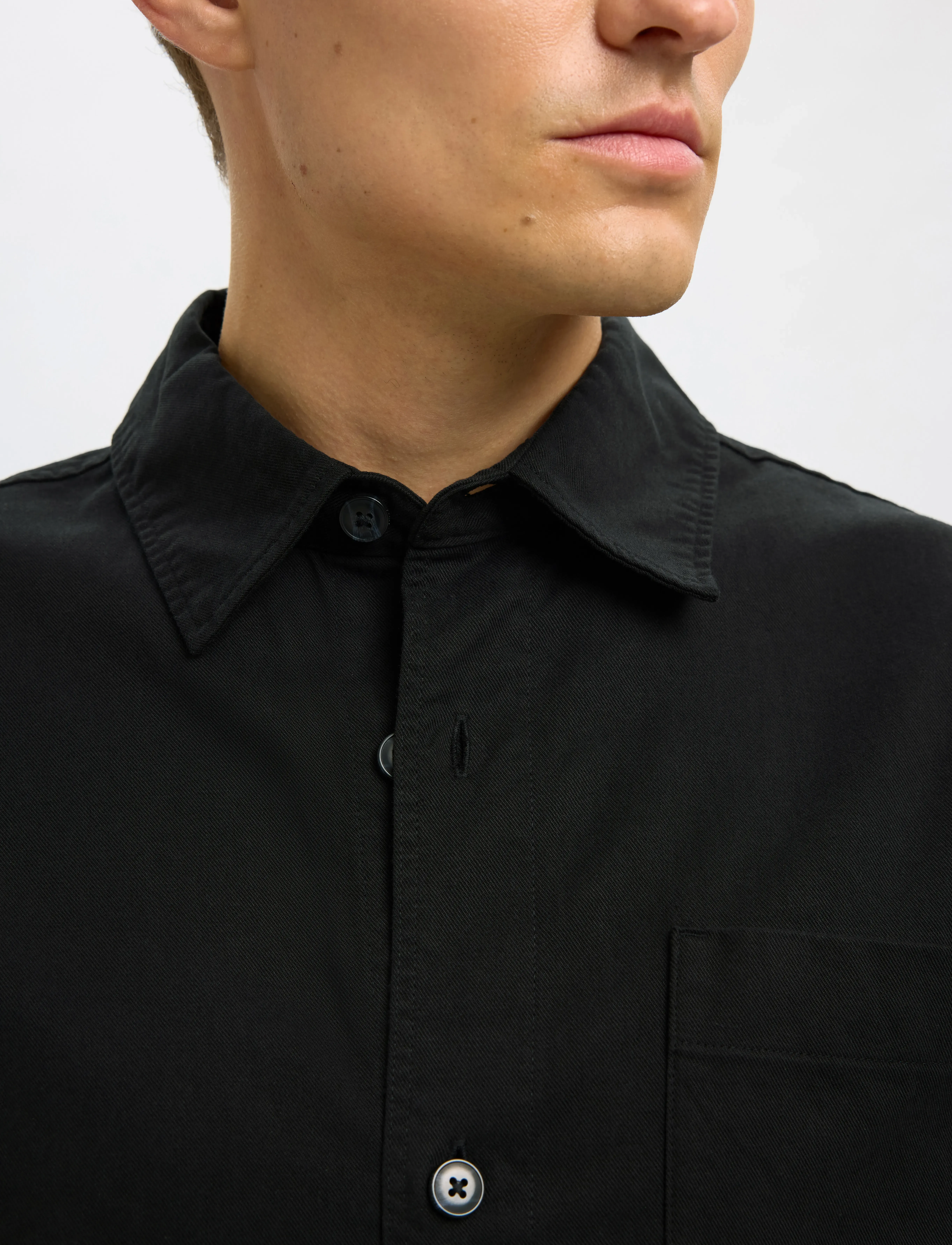 Selected - SLHACE THAIS OVERSHIRT - black - 5