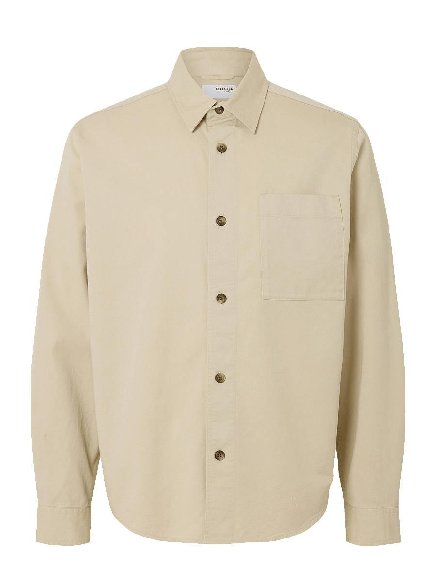 Selected - SLHACE THAIS OVERSHIRT - oatmeal - 1