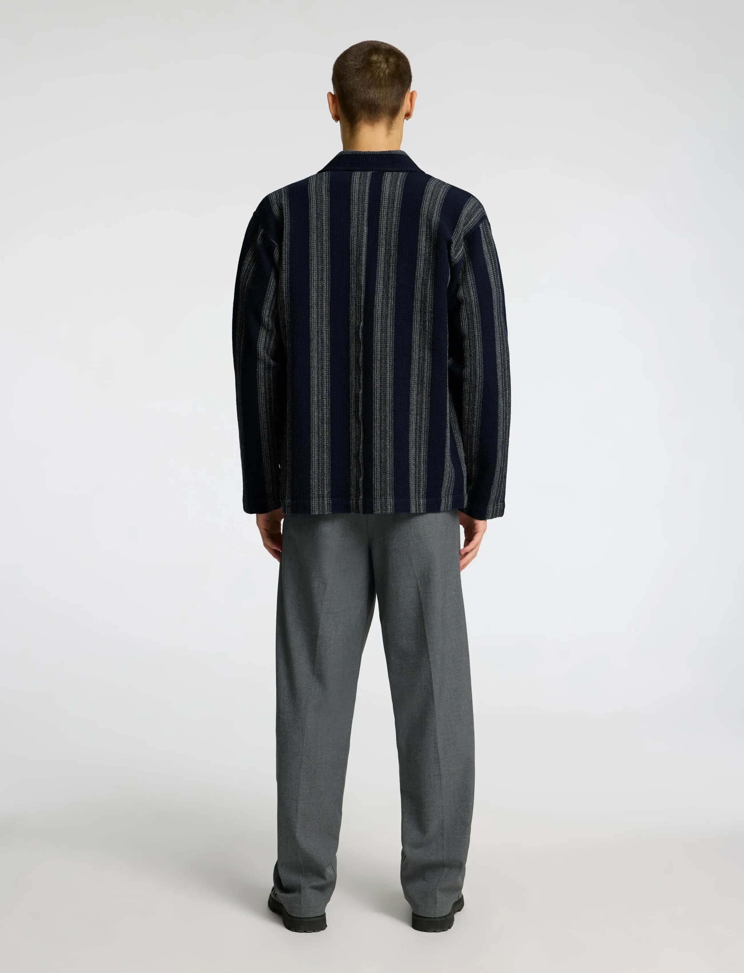 Selected - SLHTONY WAFFLE STRIPE OVERSHIRT - nach anlass kaufen - sky captain - 2