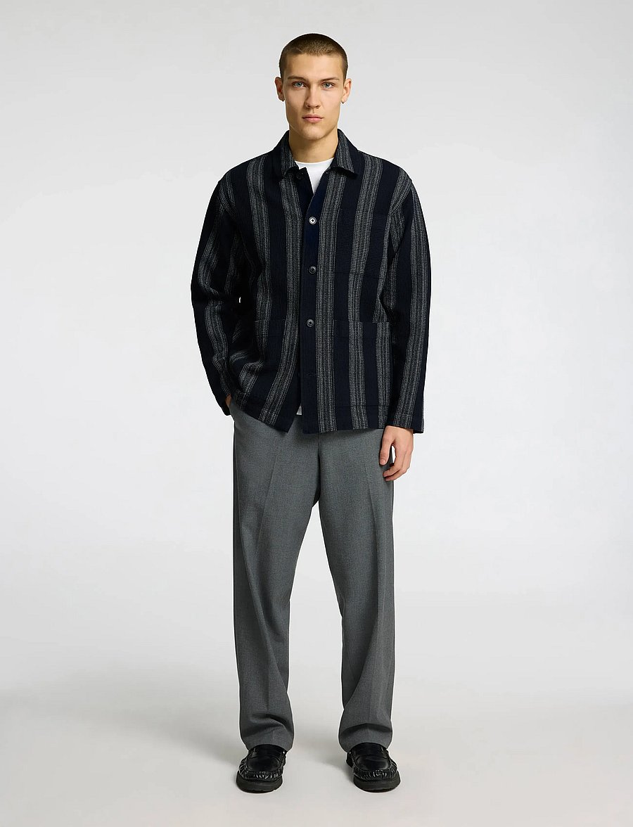 Selected - SLHTONY WAFFLE STRIPE OVERSHIRT - nach anlass kaufen - sky captain - 3