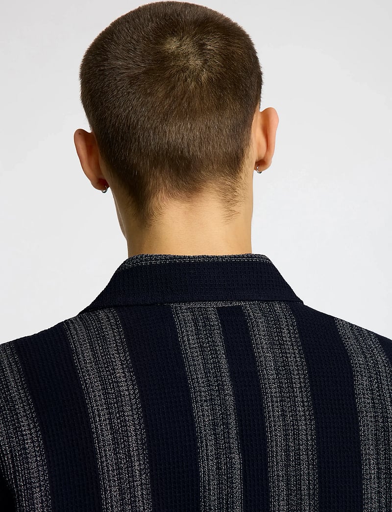 Selected - SLHTONY WAFFLE STRIPE OVERSHIRT - kollektioner - sky captain - 4