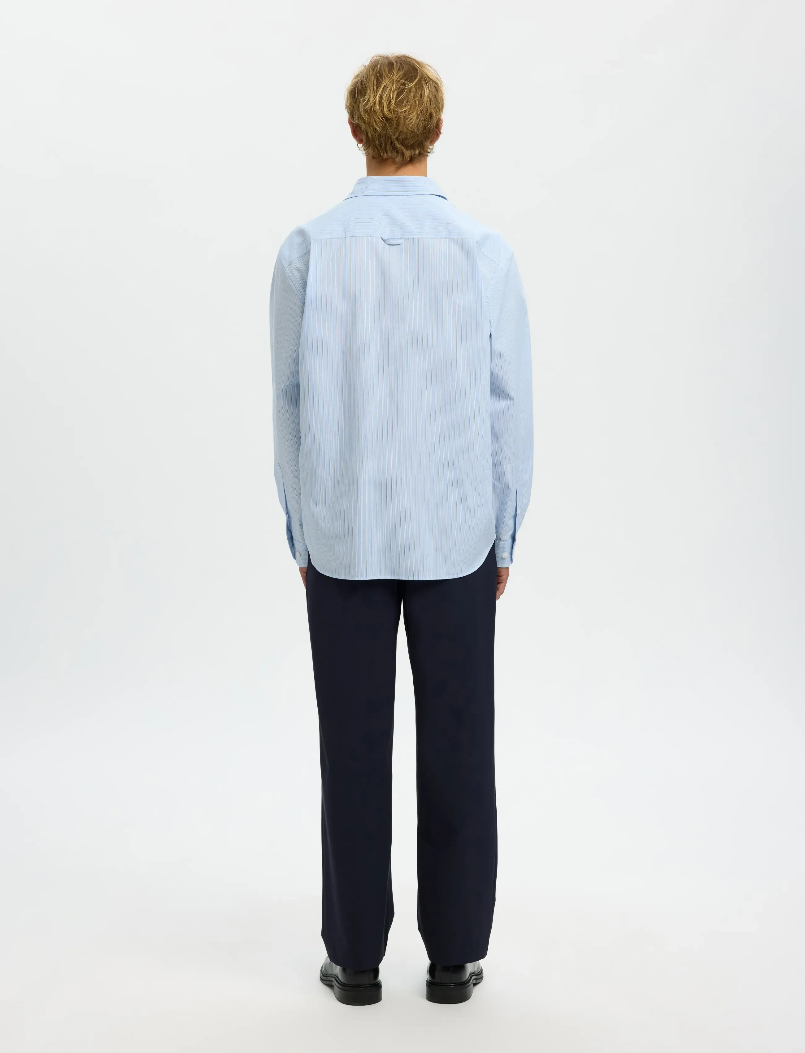 Selected - SLHRLXBEN STRIPE LS SHIRT - stribede skjorter - della robbia blue - 2