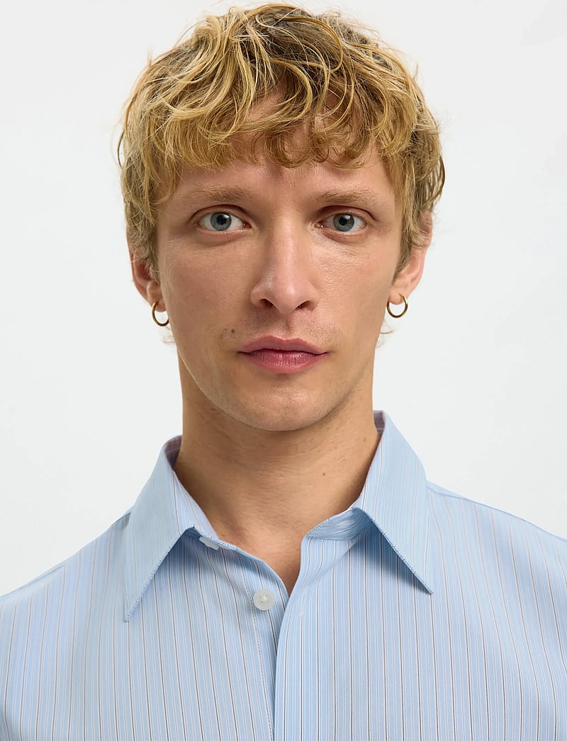 Selected - SLHRLXBEN STRIPE LS SHIRT - gestreifte hemden - della robbia blue - 4