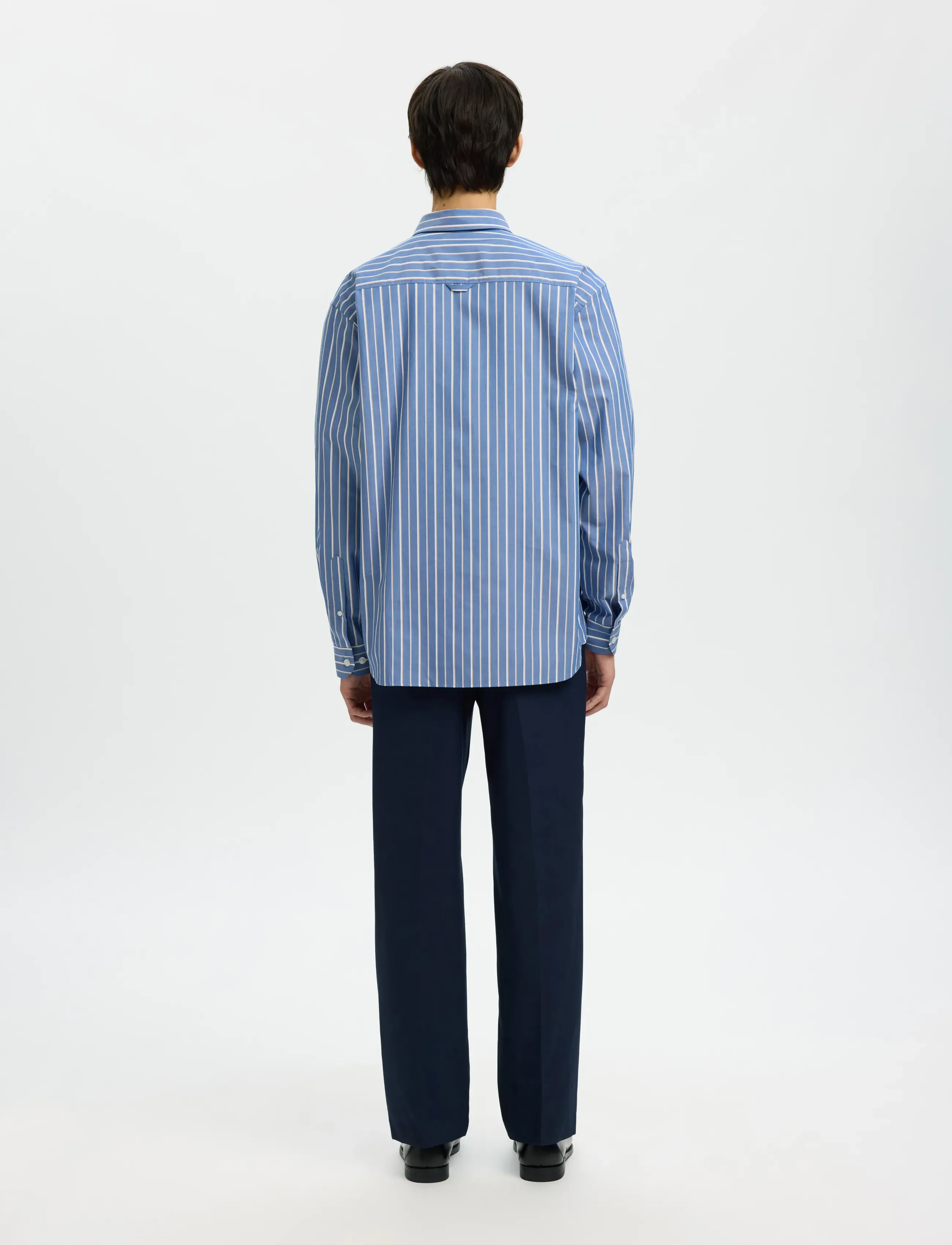 Selected - SLHRLXBEN STRIPE LS SHIRT - stribede skjorter - medieval blue - 2