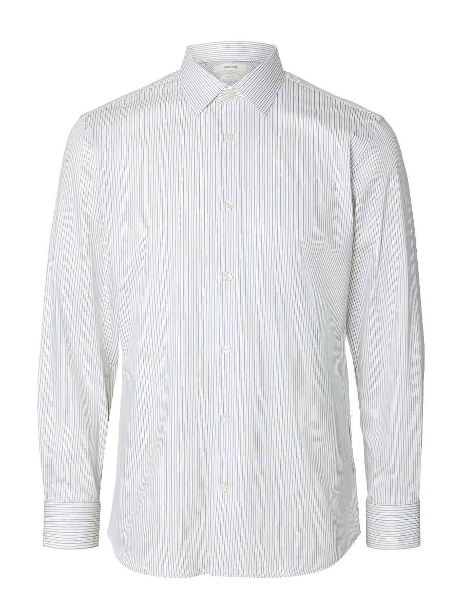 Selected - SLMSLIMFILIP PERFORMANCE LS SHIRT - bright white - 0