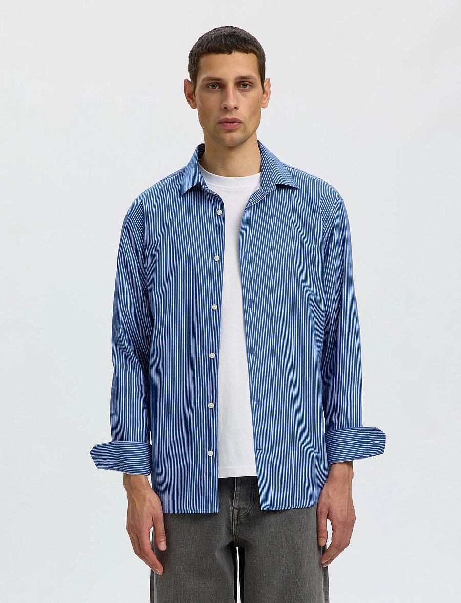 Selected - SLMSLIMFILIP PERFORMANCE LS SHIRT - limoges - 0