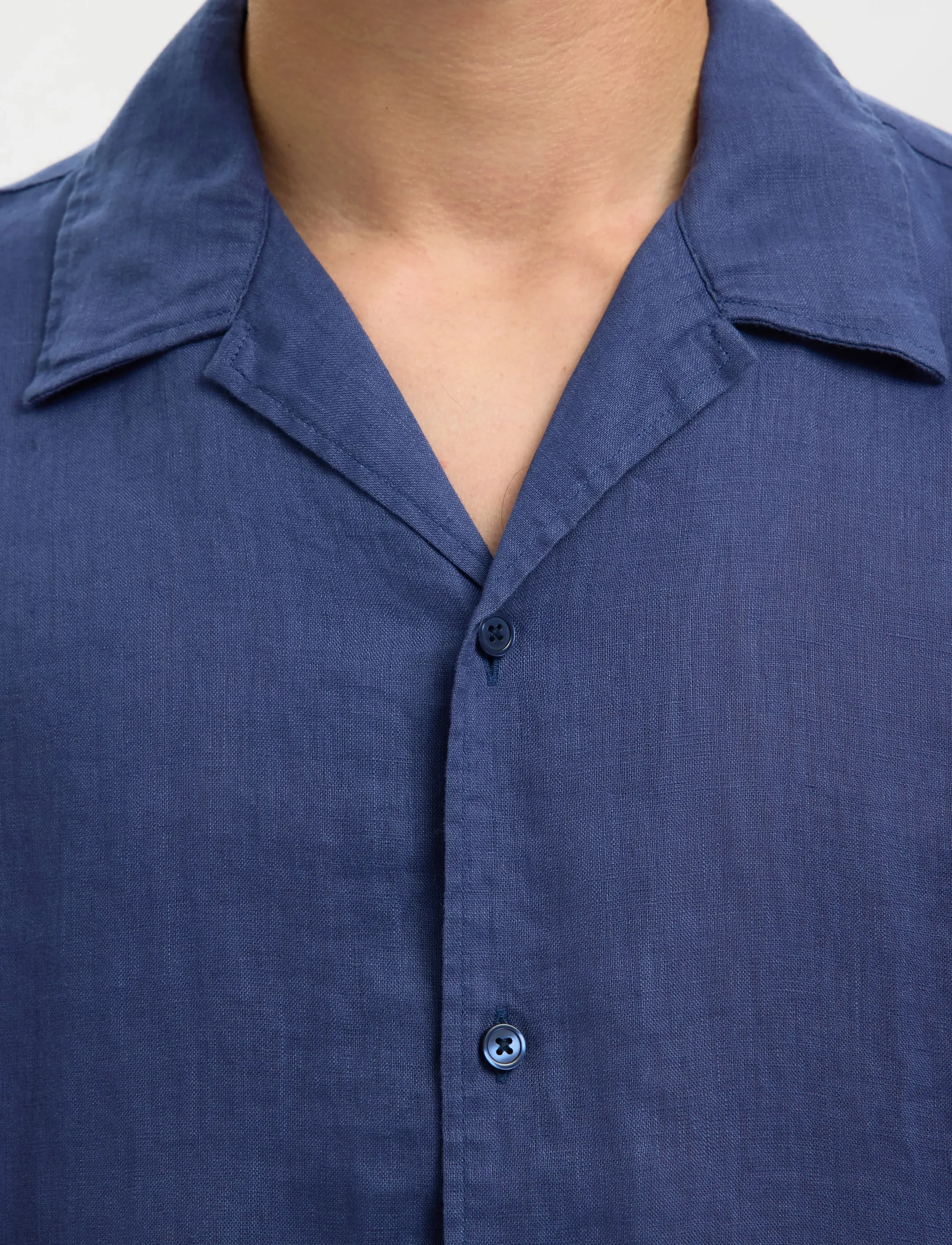 Selected - SLHRELAXKYLIAN MIX SS SHIRT RESORT - hørskjorter - oceana - 4
