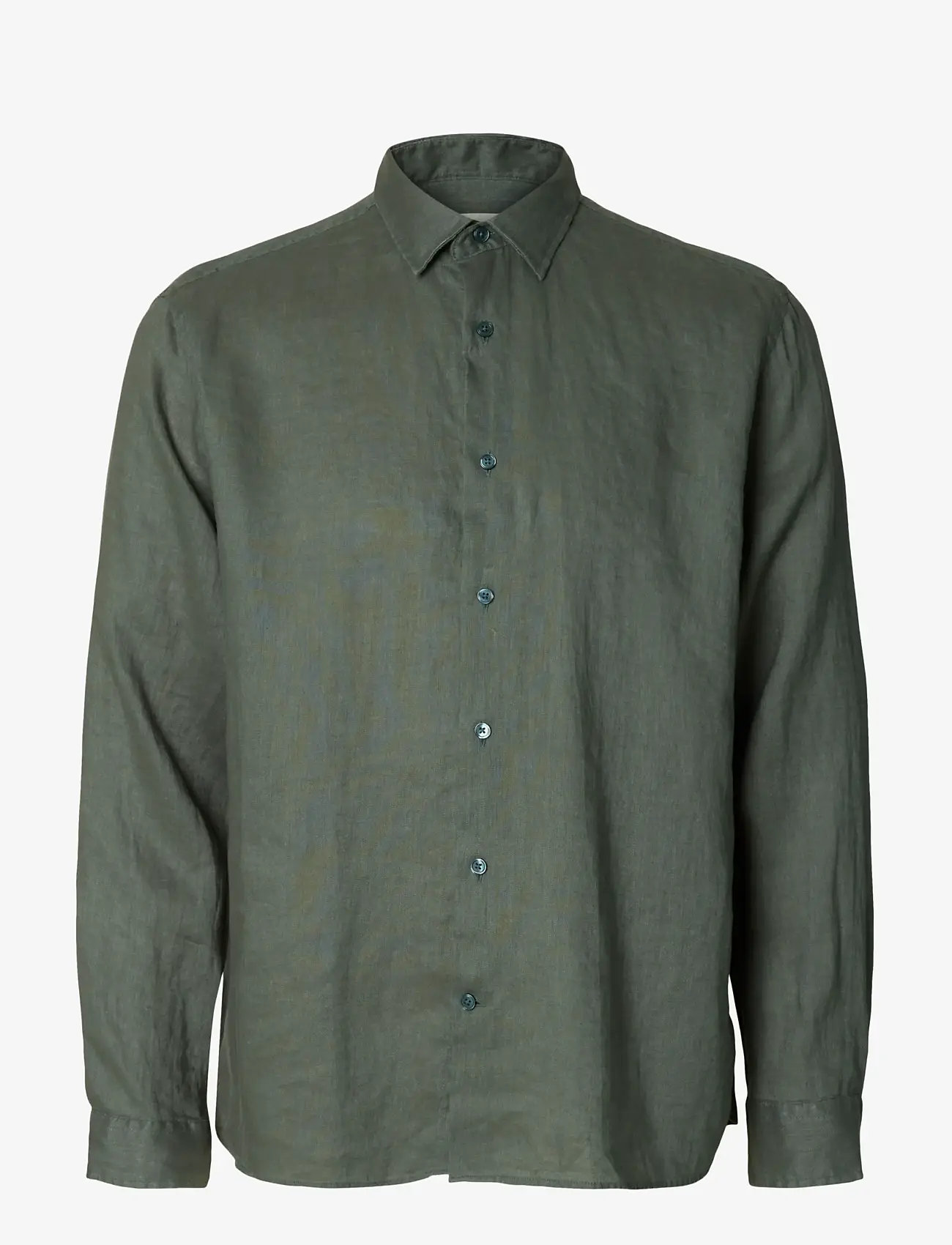 Selected - SLHREGKYLIAN LINEN LS SHIRT - hørskjorter - balsam green - 1