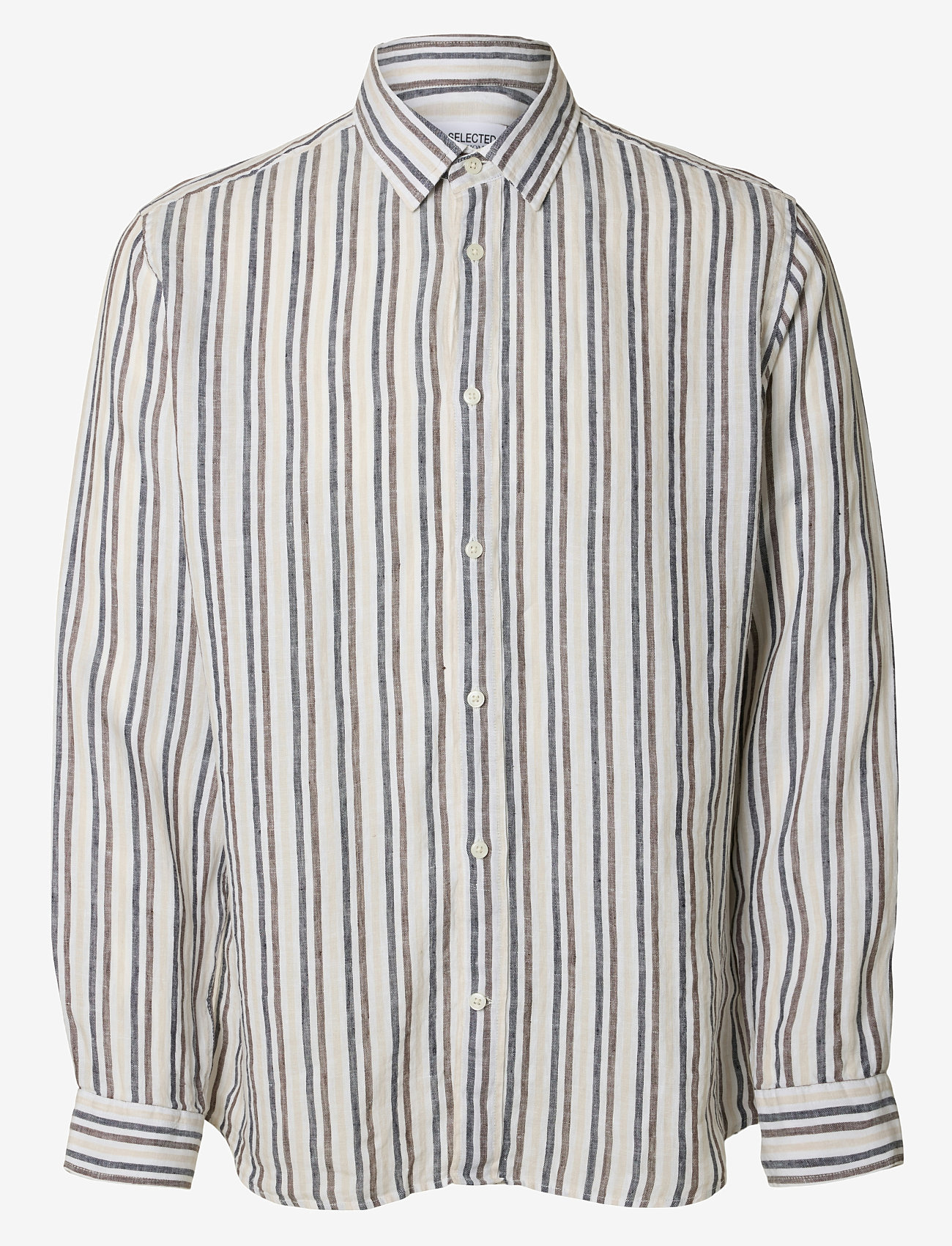 Selected - SLHREGKYLIAN LINEN LS SHIRT - leinenhemden - bright white - 1