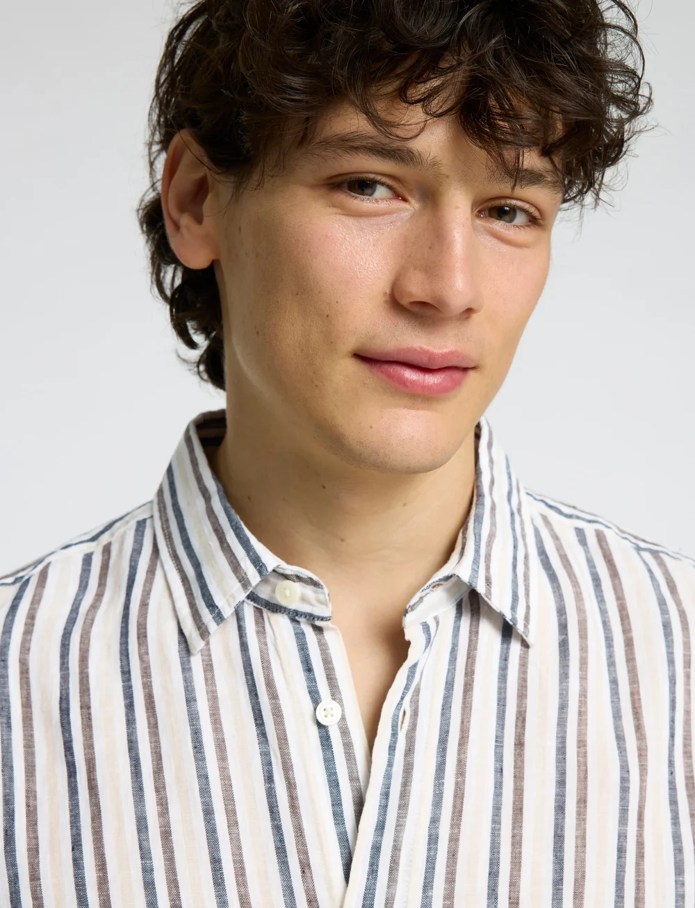 Selected - SLHREGKYLIAN MIX LS SHIRT - leinenhemden - bright white - 3