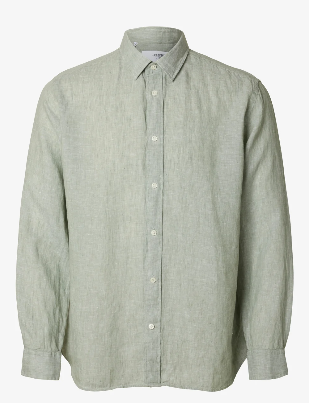 Selected - SLHREGKYLIAN MIX LS SHIRT - linased särgid - iceberg green - 1