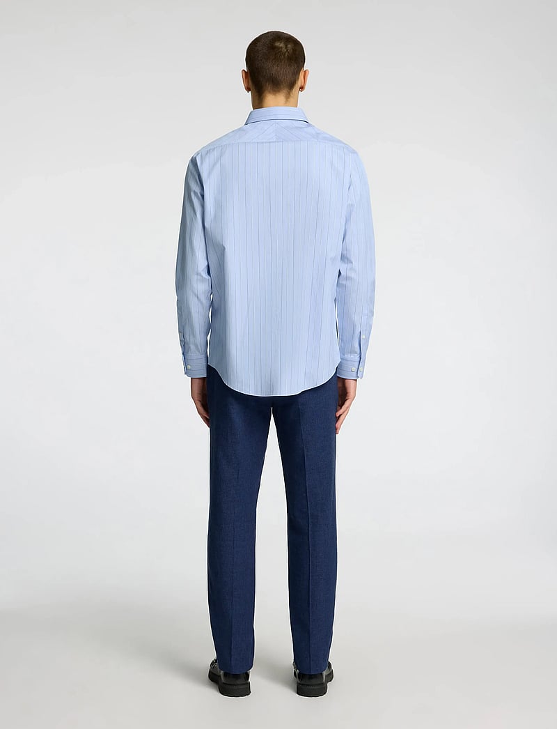 Selected - SLHREGLEO STRIPE LS SHIRT CLASSIC - light blue - 2
