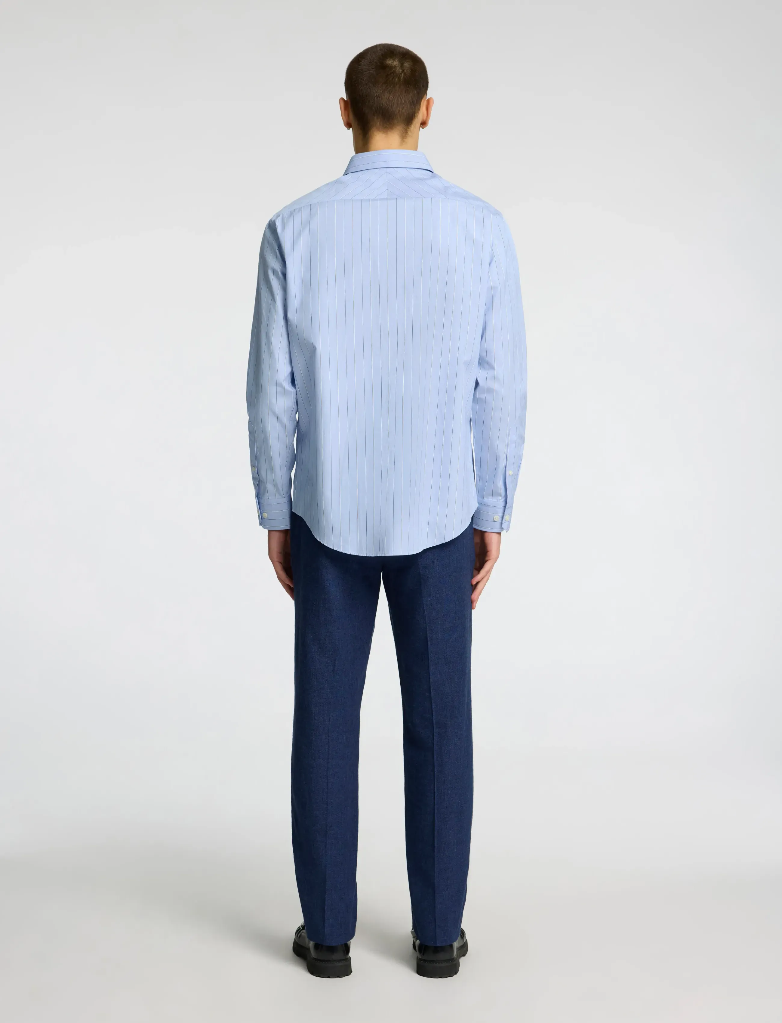 Selected - SLHREGLEO STRIPE LS SHIRT CLASSIC - light blue - 2