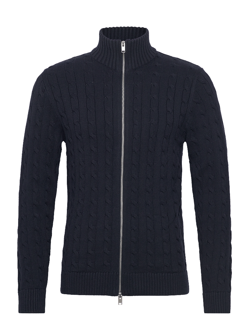 Selected - SLHRYAN STRUCTURE FULL ZIP - pullover mit durchgehendem reißverschluss - sky captain - 0