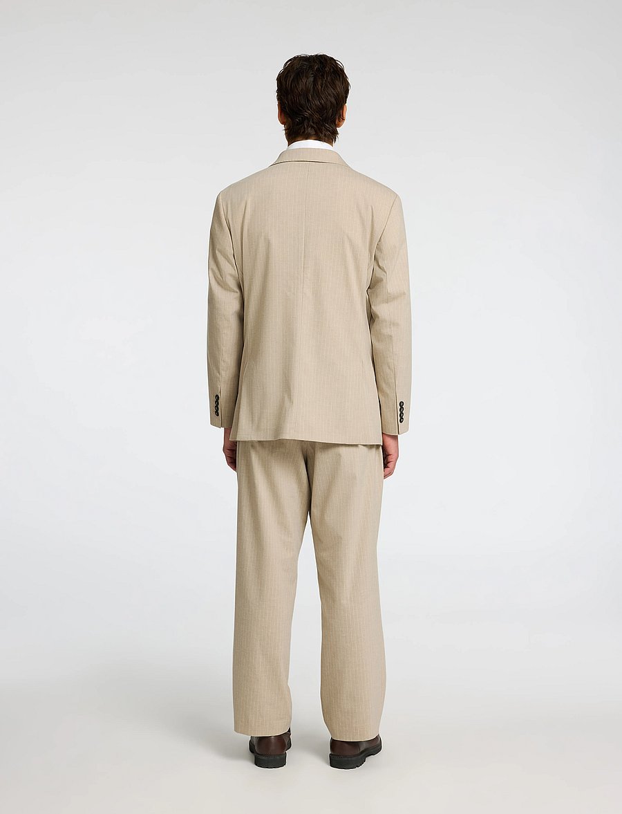 Selected - SLHRELAXED- FINN PINSTRIPED DB BLZ - leinenblazer - sand - 5