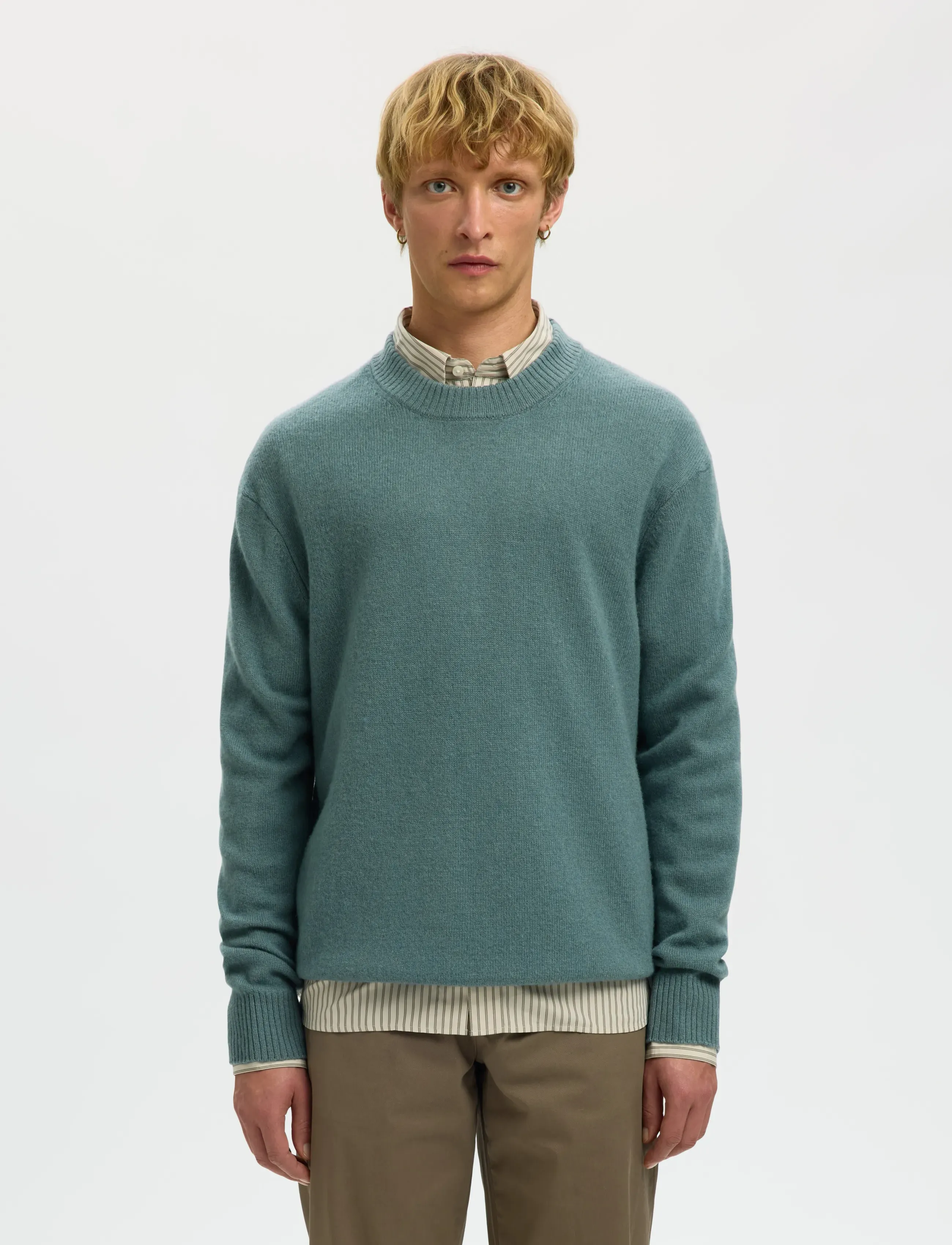 Slhreuben Ls Knit Relaxed Crew Neck