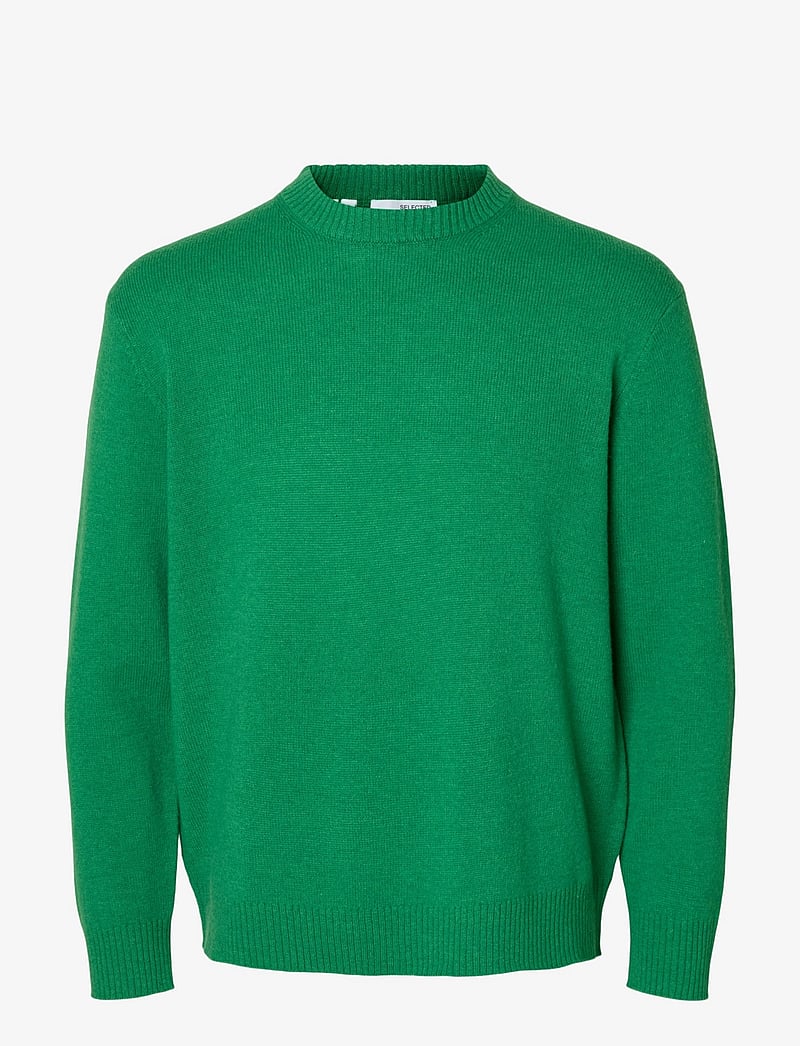 Selected - SLHREUBEN LS KNIT RELAXED CREW NECK - Ümmarguse kaelusega kudumid - leprechaun - 1