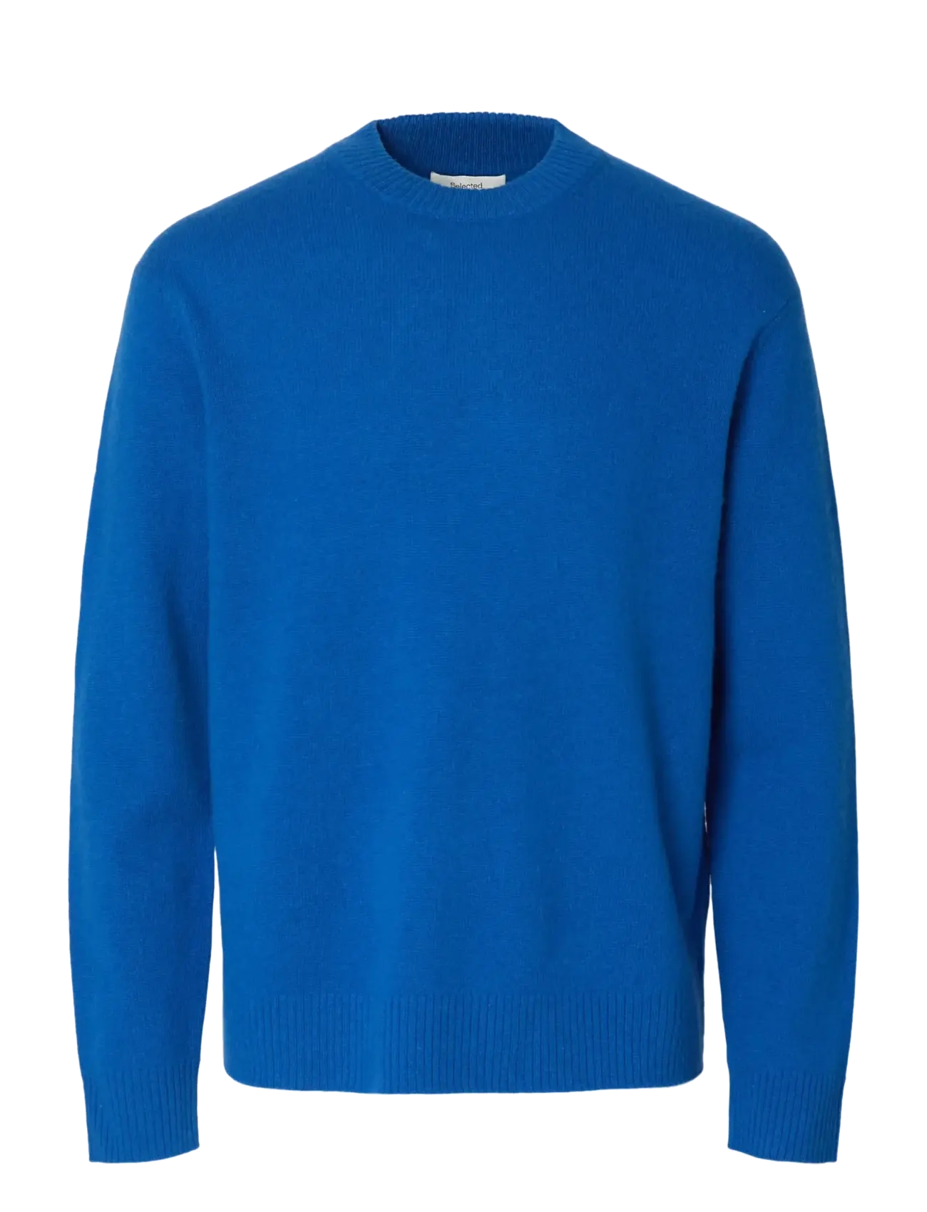 Selected SLHREUBEN LS KNIT RELAXED CREW NECK - Trøjer - VICTORIA BLUE / blue
