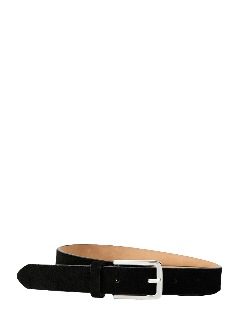 Selected - SLHSANDER SUEDE BELT - klassisch gürtel - black - 0