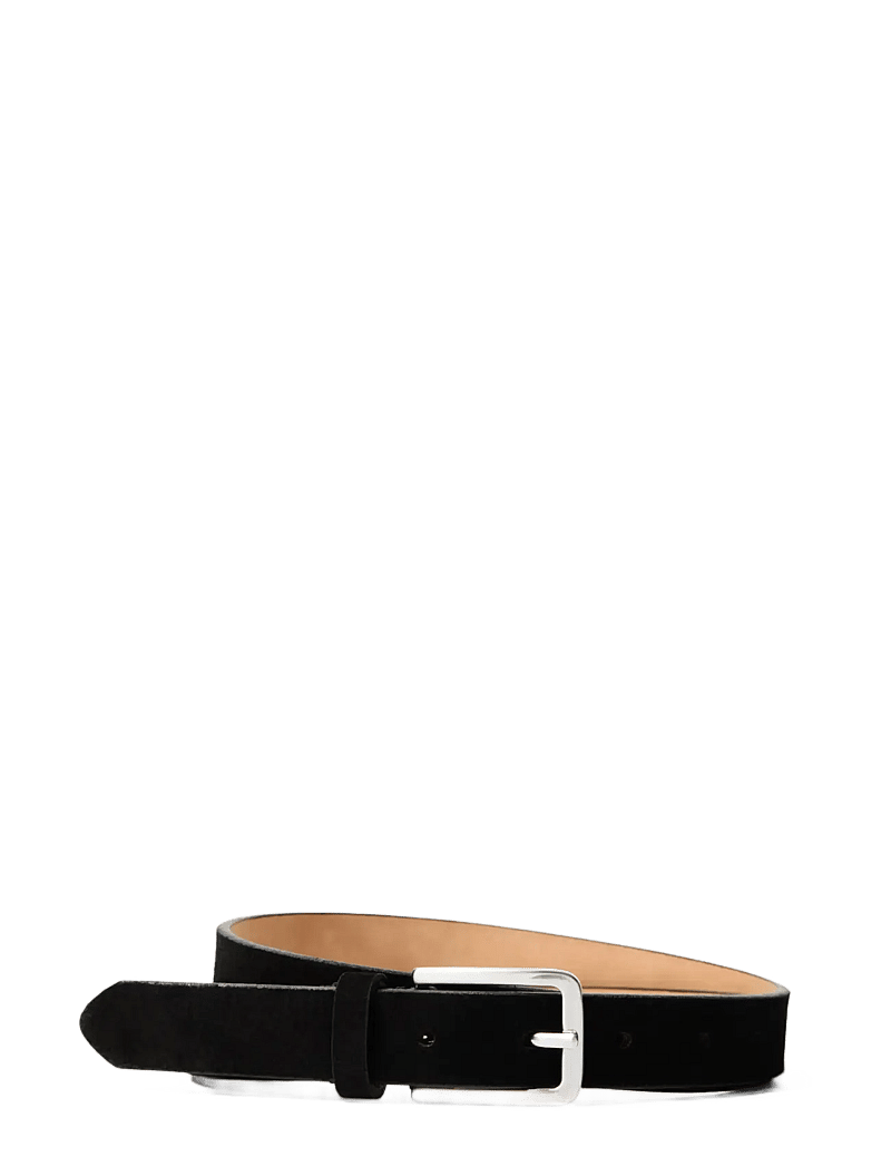 Selected - SLHSANDER SUEDE BELT - klassisch gürtel - black - 1