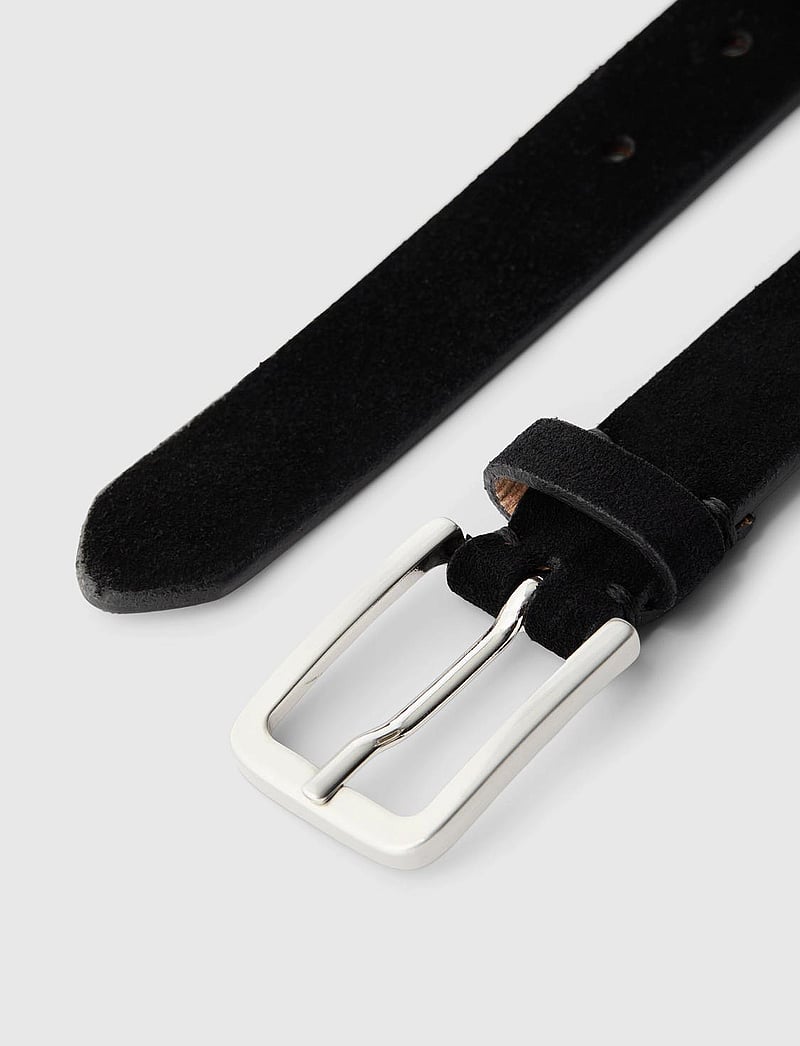 Selected - SLHSANDER SUEDE BELT - klassisch gürtel - black - 2