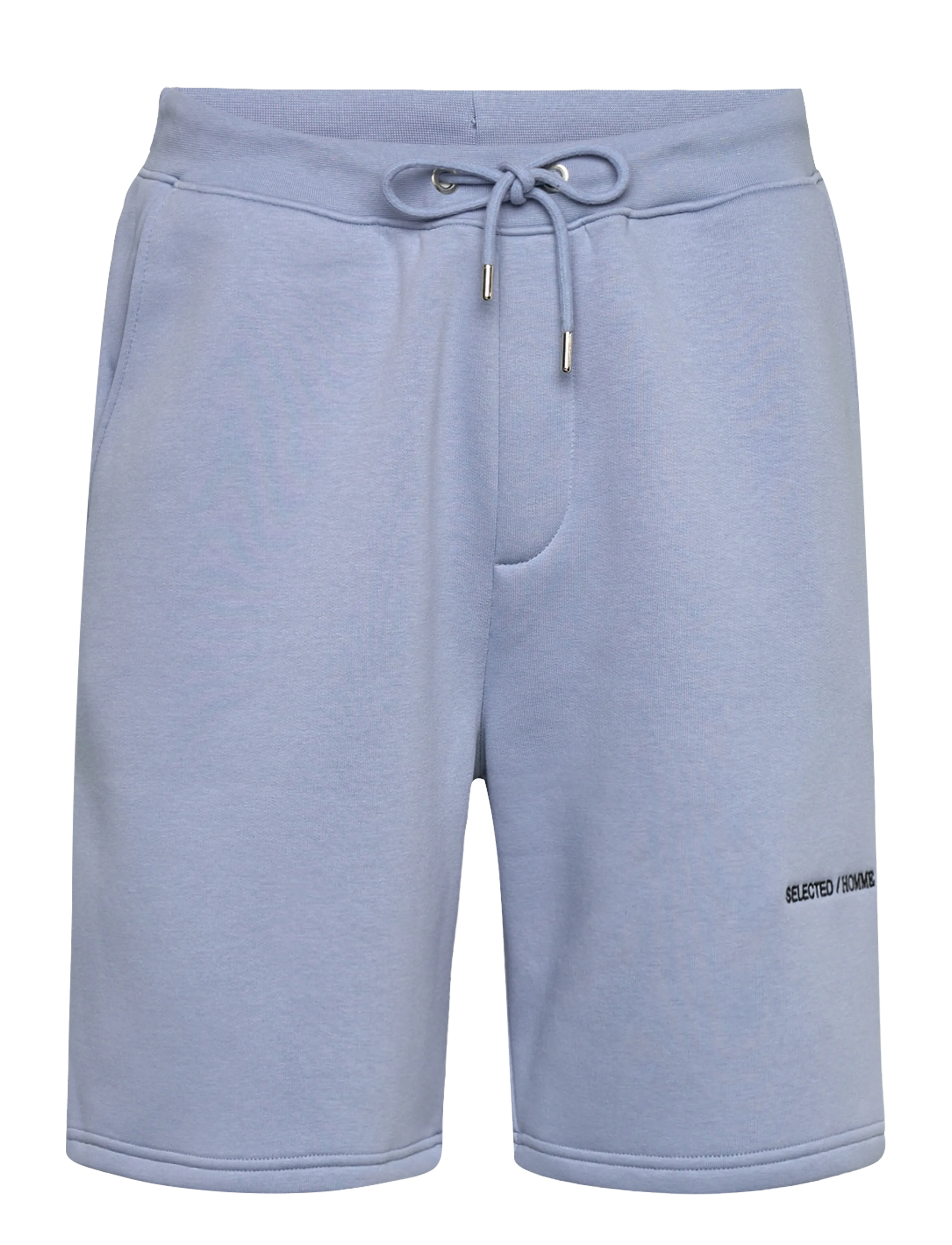Selected SLHLOOSE-HANKIE MID LOGO SWEAT SHORTS EX - Szorty - RAIN WASHED / blue