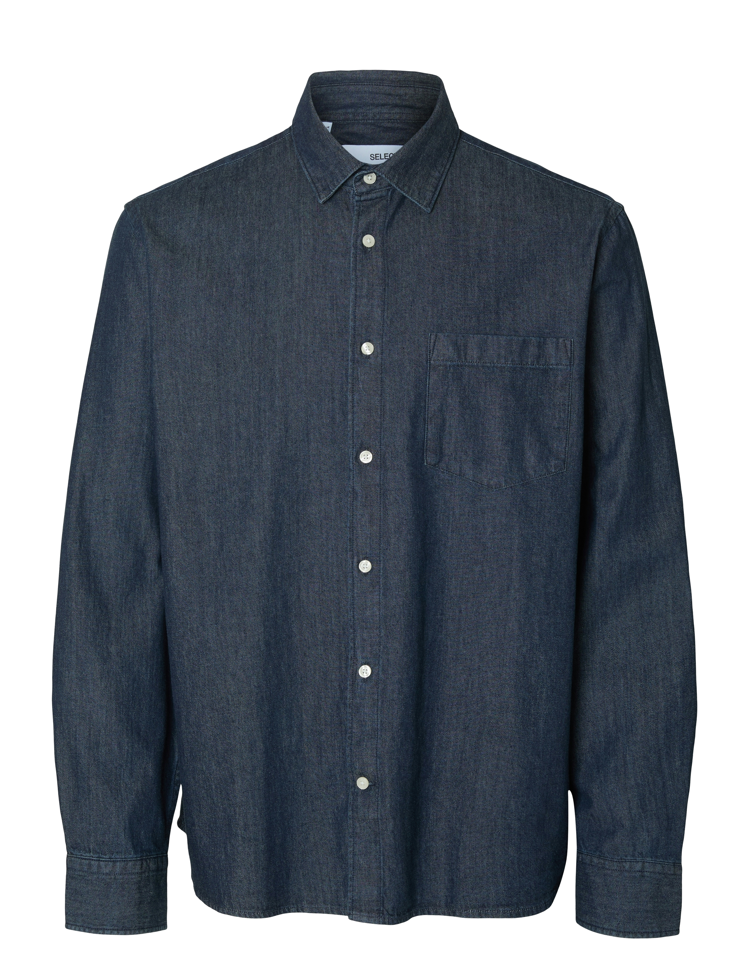 Selected SLMREGCLAUS CARLO DENIM LS SHIRT NOOS - Selected - DARK BLUE DENIM / navy