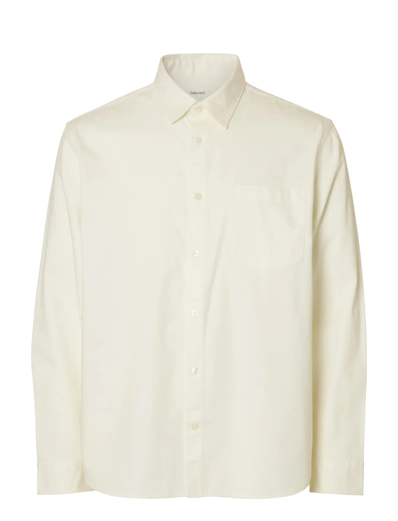 Selected SLMREGCLAUS CARLO DENIM LS SHIRT NOOS - Basic skjorter - ECRU / cream