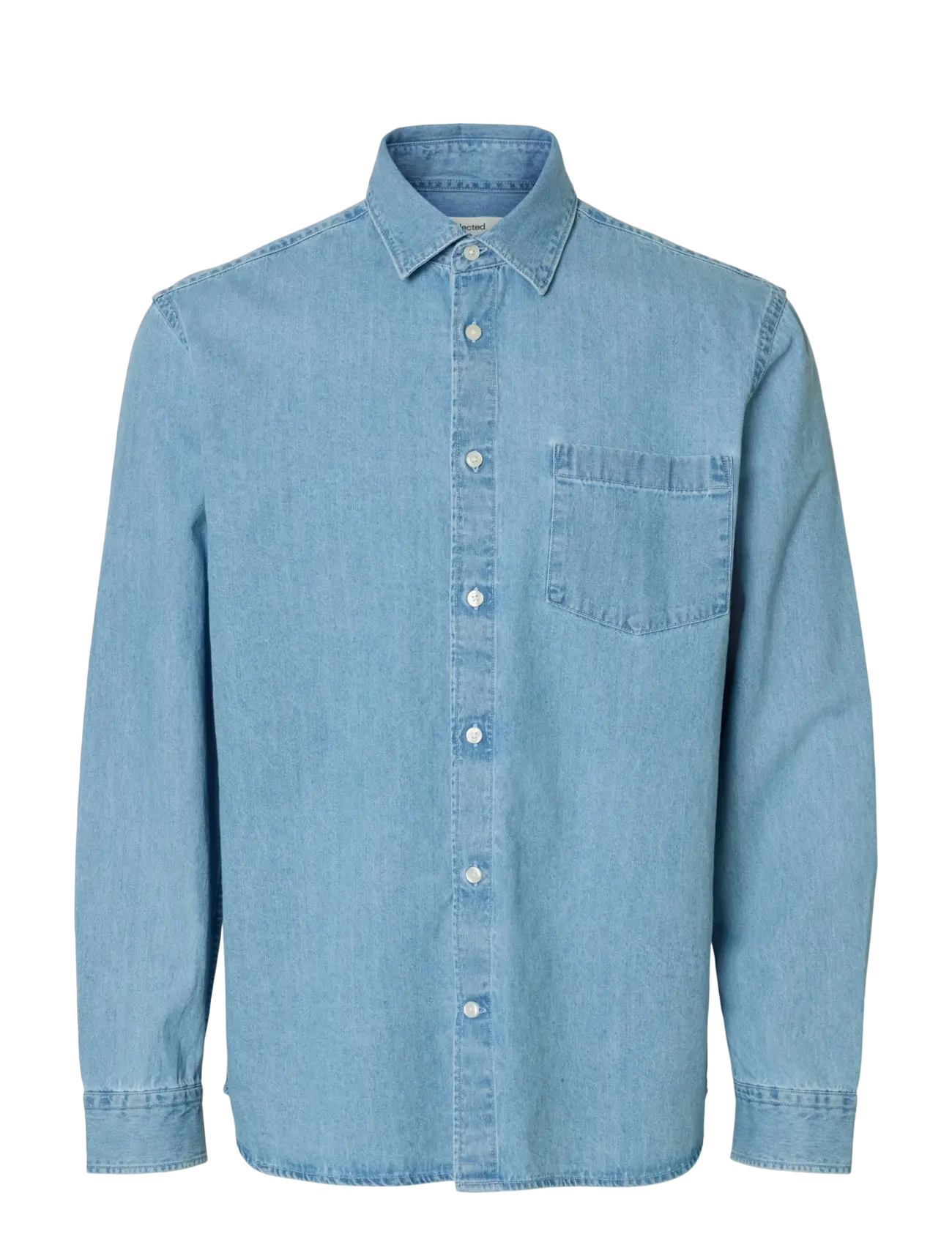 Selected SLMREGCLAUS CARLO DENIM LS SHIRT NOOS - Selected - LIGHT BLUE DENIM / blue