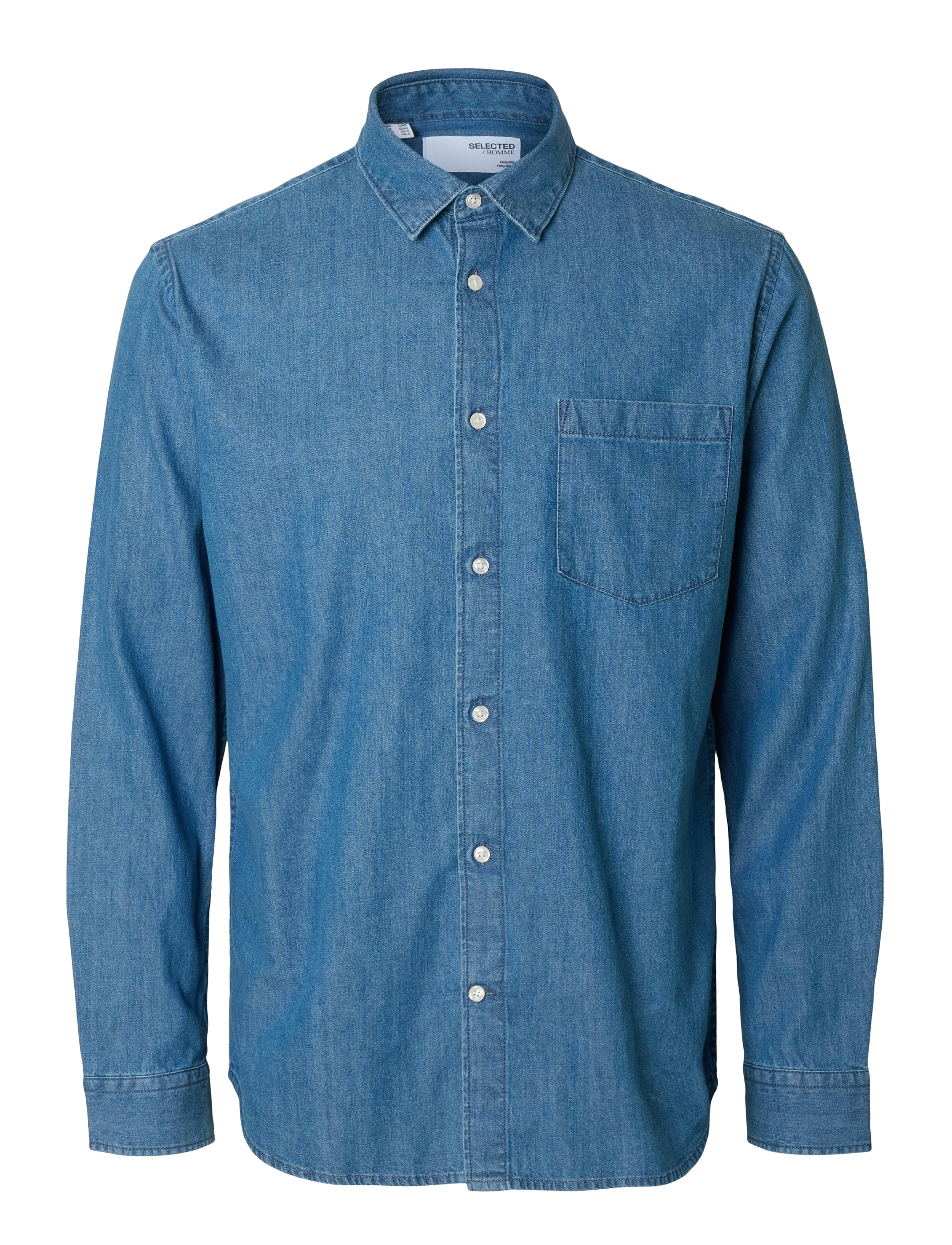 Selected SLMREGCLAUS CARLO DENIM LS SHIRT NOOS - Selected - MEDIUM BLUE DENIM / blue