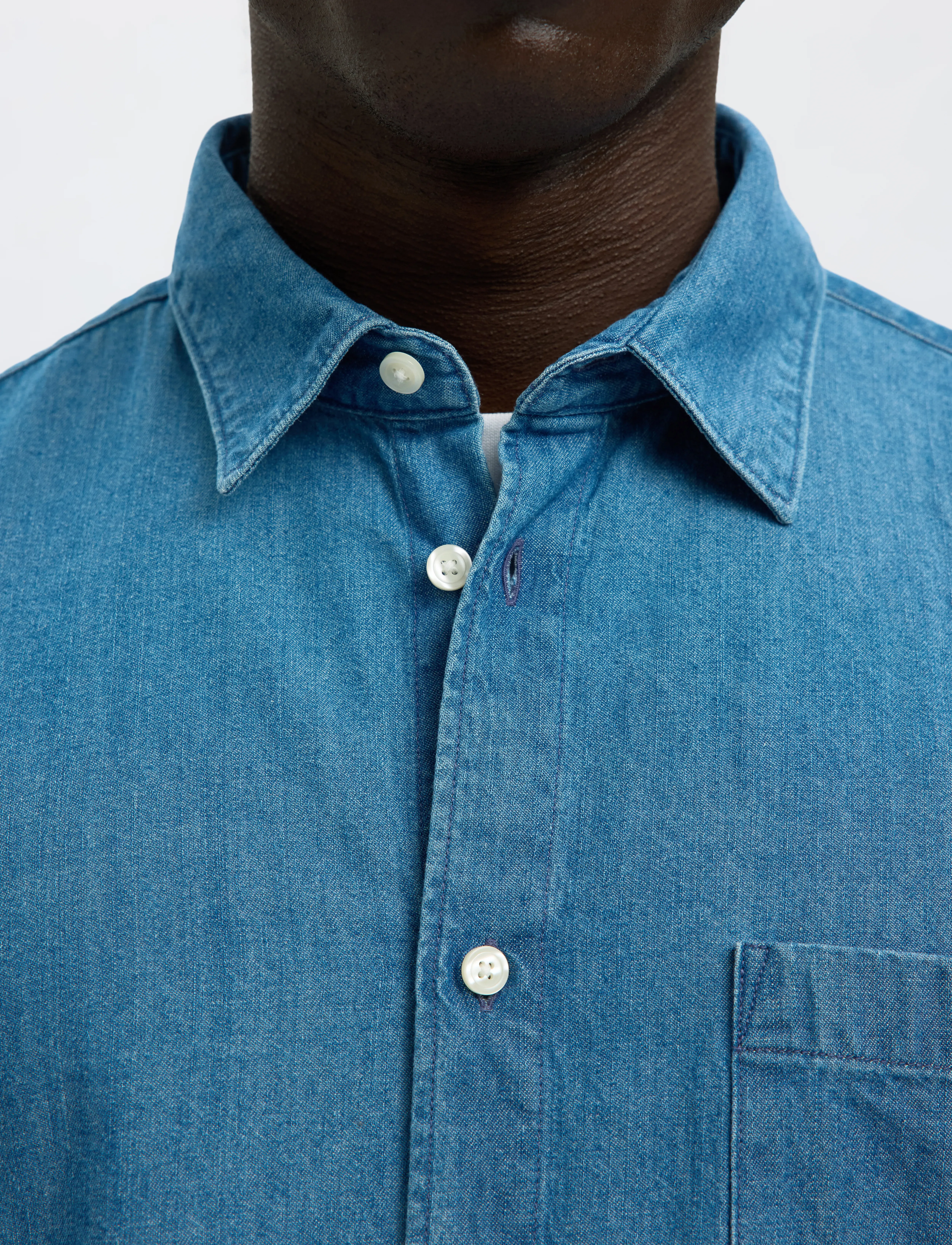 Selected - SLMREGCLAUS CARLO DENIM LS SHIRT NOOS - denimskjorter - medium blue denim - 5