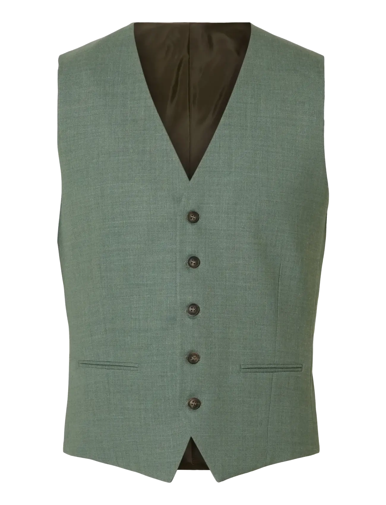 Selected Slhslim-Oasis Wct, 58, Green, Suits & Blazere > Waistcoats, Herre