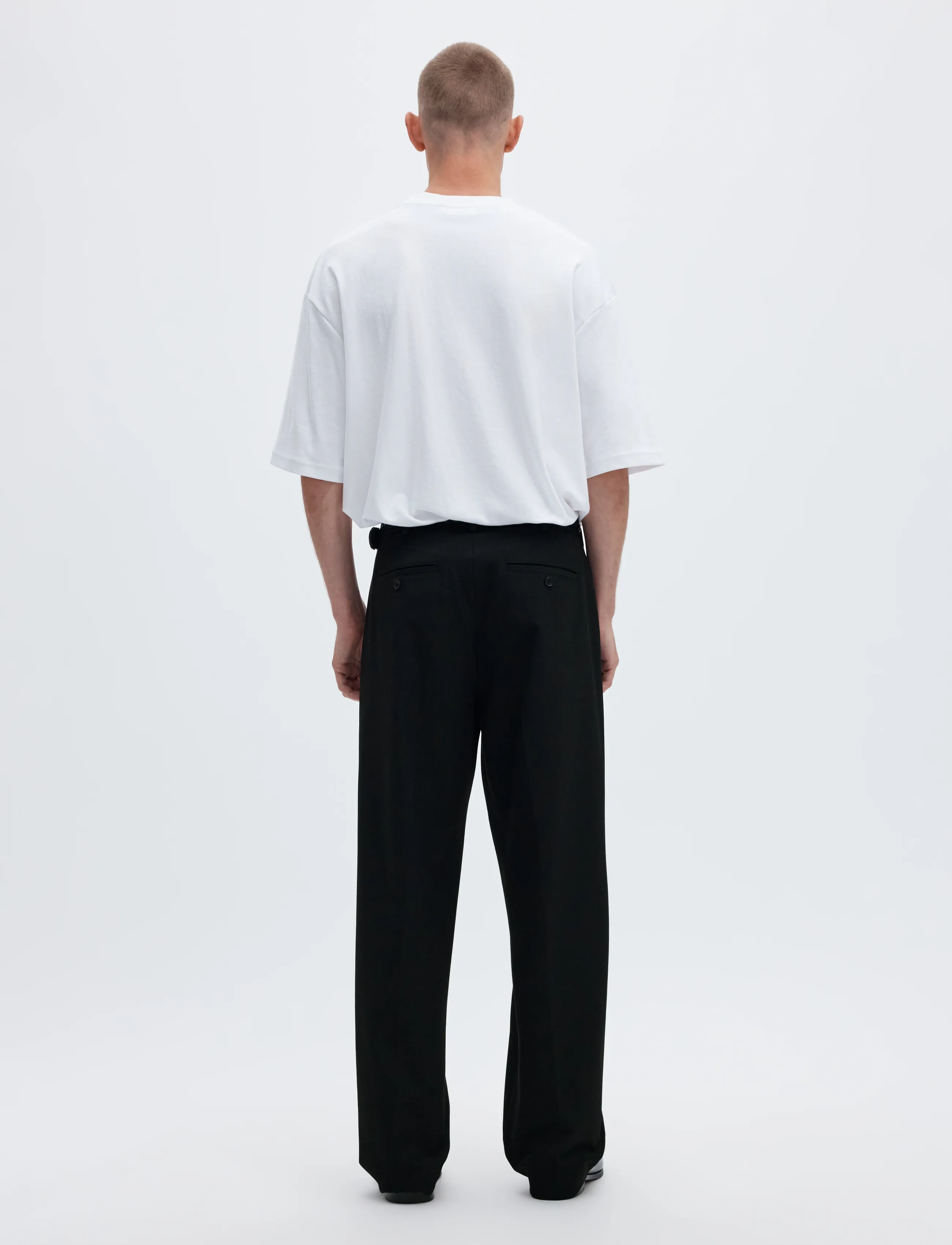 Selected - SLM220-LOOSE FINN FLEX PANTS NOOS - Ülikonnapüksid - black - 2