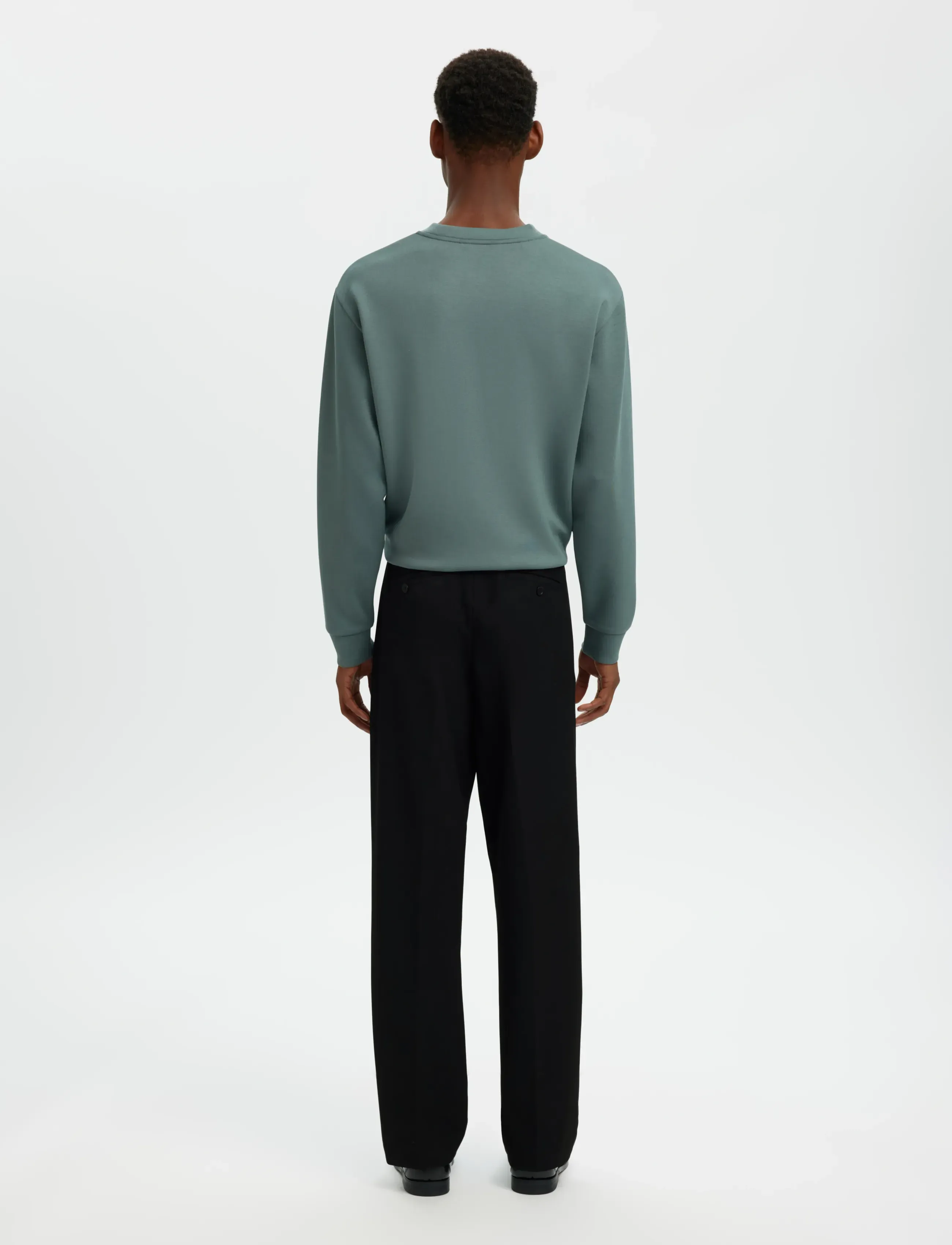 Selected - SLM220-LOOSE FINN FLEX PANTS NOOS - anzugshosen - black - 2