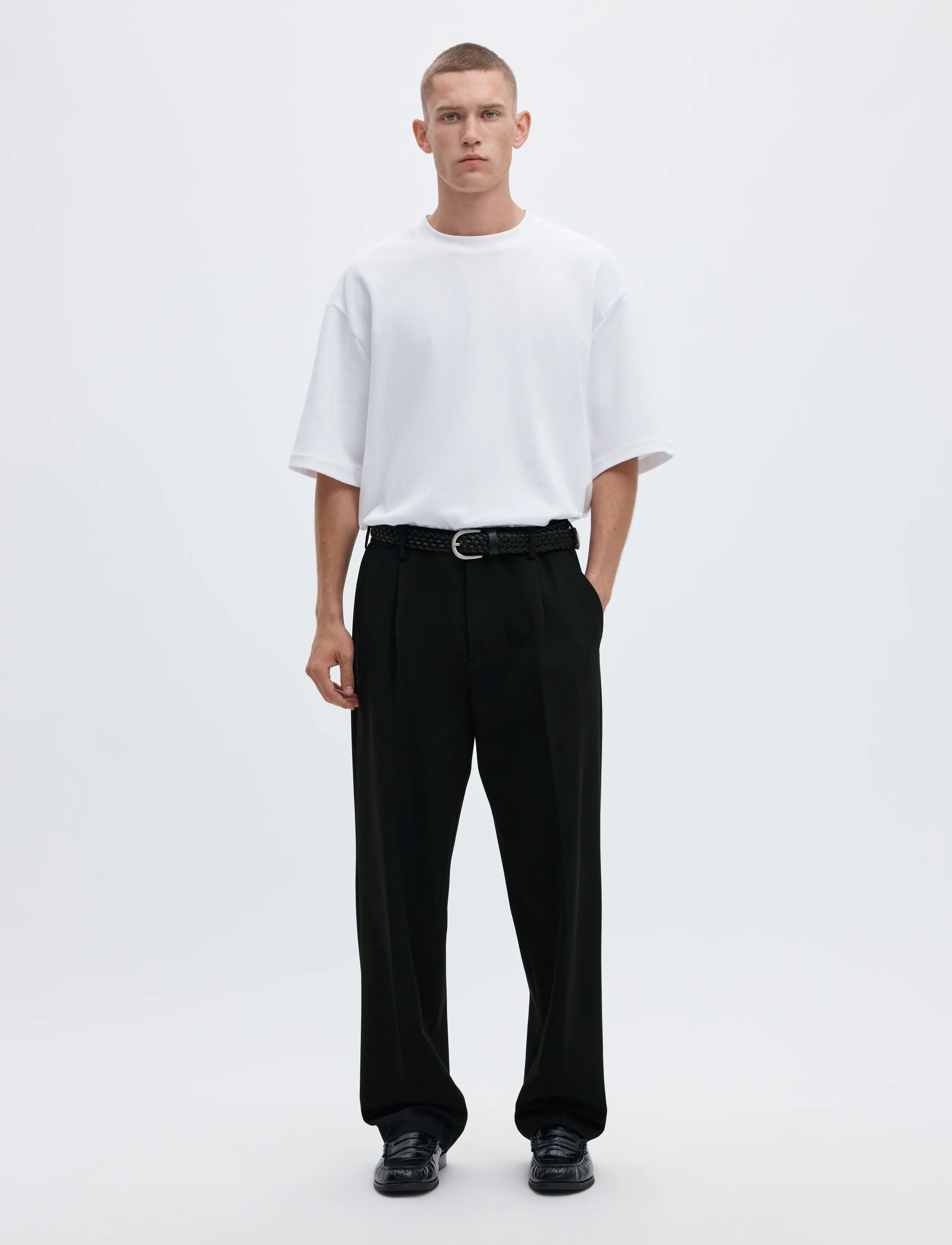 Selected - SLM220-LOOSE FINN FLEX PANTS NOOS - Ülikonnapüksid - black - 3