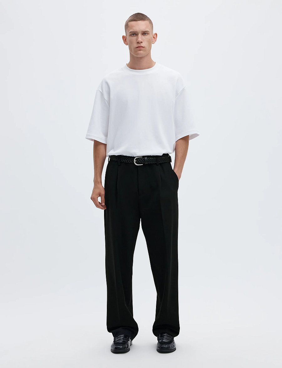 Selected - SLM220-LOOSE FINN FLEX PANTS NOOS - anzugshosen - black - 3