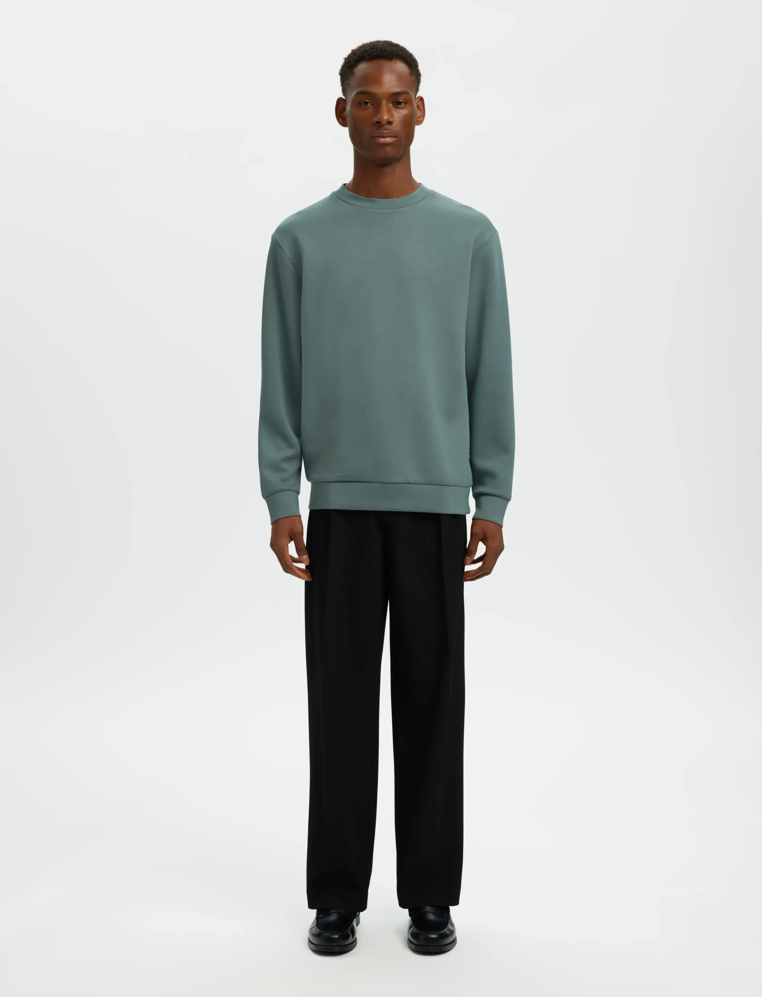 Selected - SLM220-LOOSE FINN FLEX PANTS NOOS - anzugshosen - black - 3
