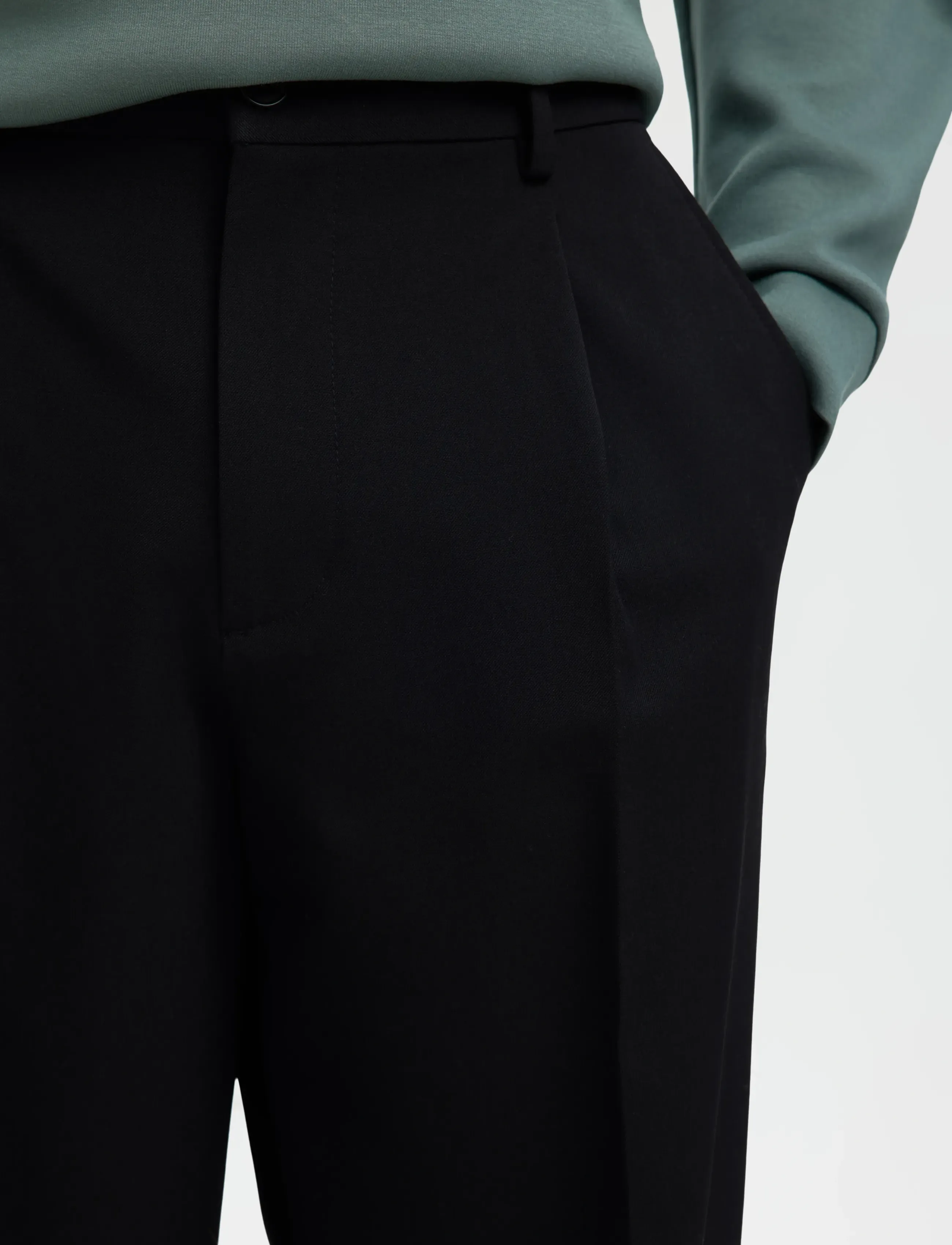 Selected - SLM220-LOOSE FINN FLEX PANTS NOOS - anzugshosen - black - 4