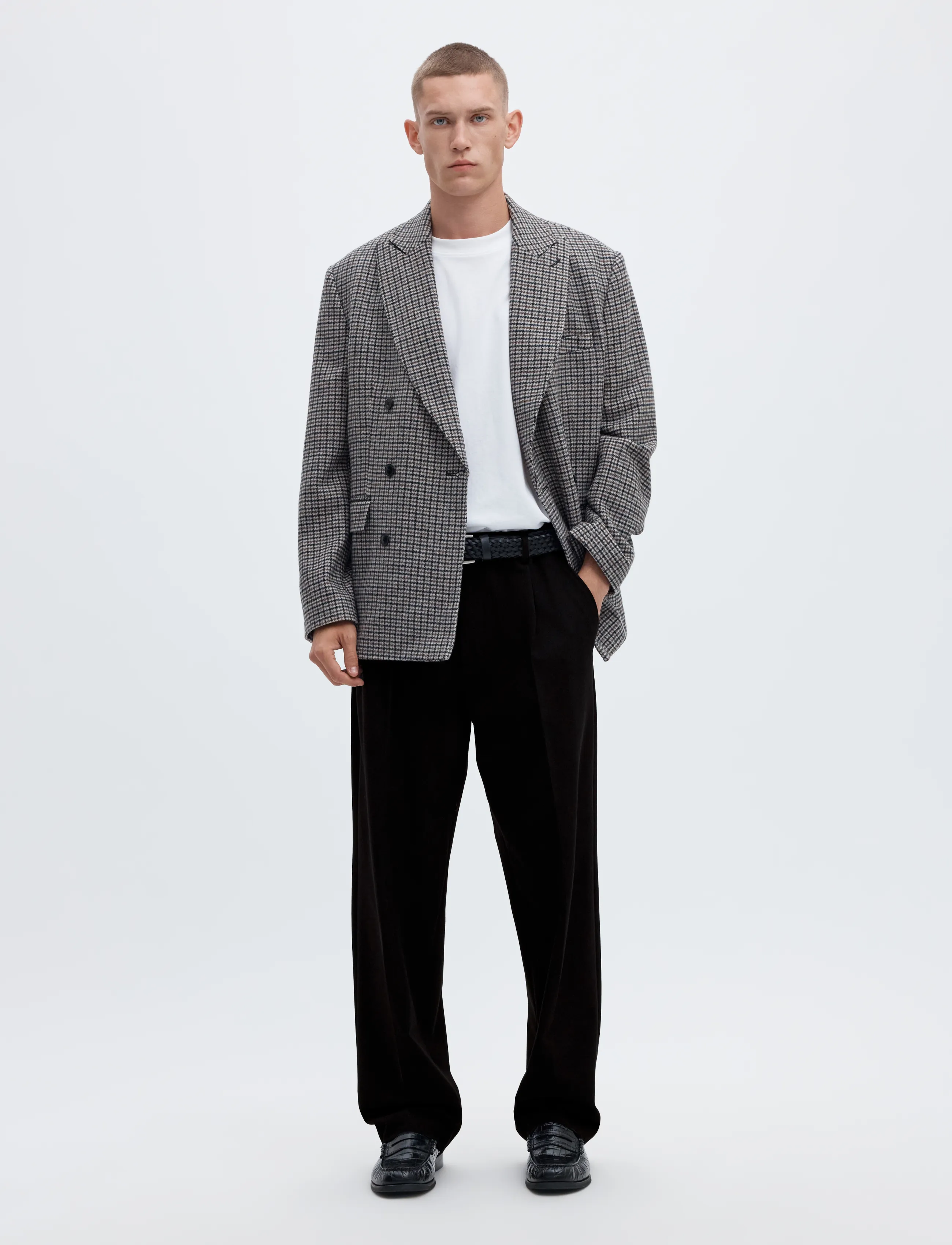 Selected - SLM220-LOOSE FINN FLEX PANTS NOOS - Ülikonnapüksid - black - 5