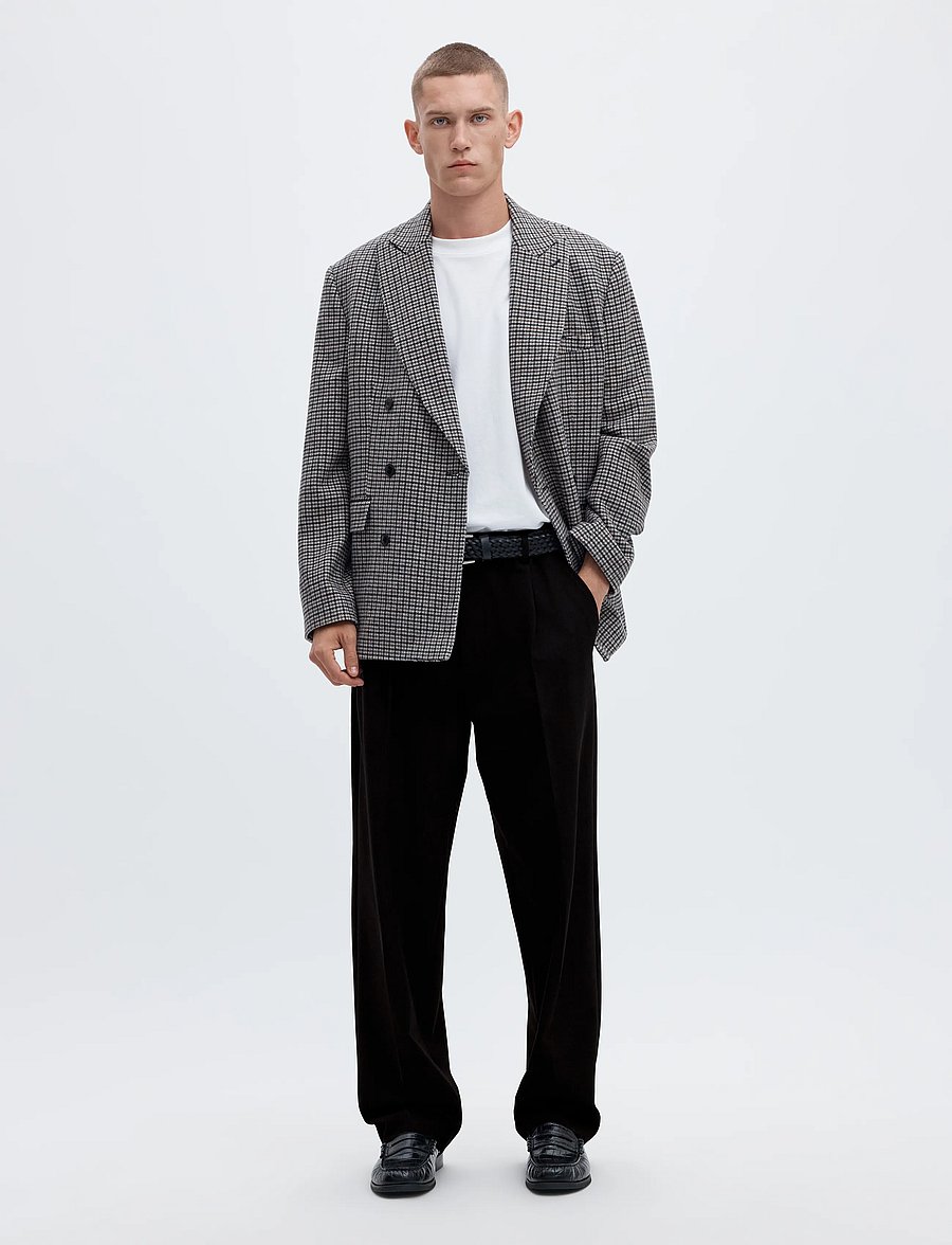 Selected - SLM220-LOOSE FINN FLEX PANTS NOOS - anzugshosen - black - 5