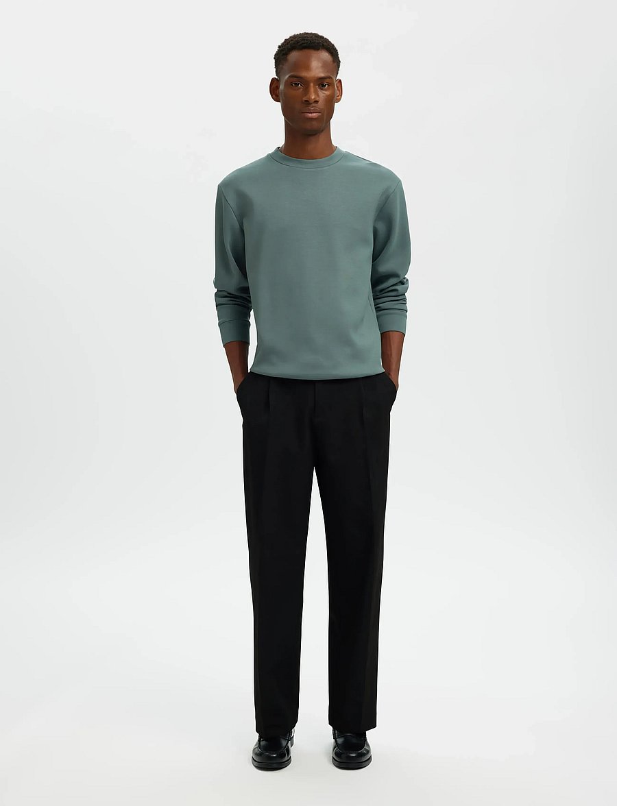 Selected - SLM220-LOOSE FINN FLEX PANTS NOOS - anzugshosen - black - 5