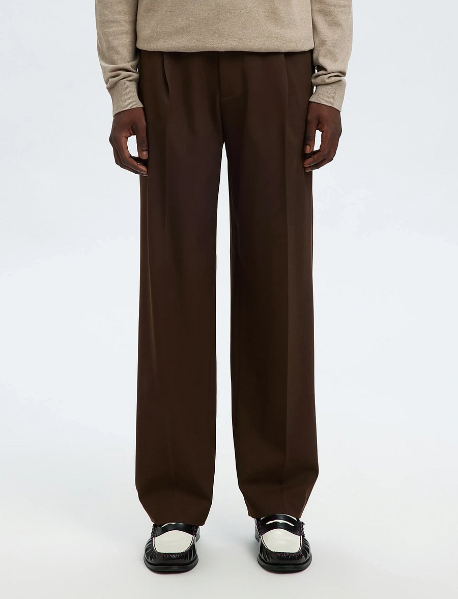 Selected - SLM220-LOOSE FINN FLEX PANTS NOOS - anzugshosen - demitasse - 0
